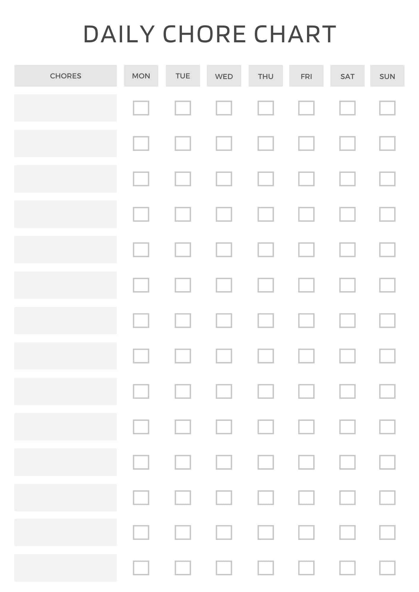 10 Best Chore Charts For 5 Year Olds Free Printable Templates Milwaukee With Kids