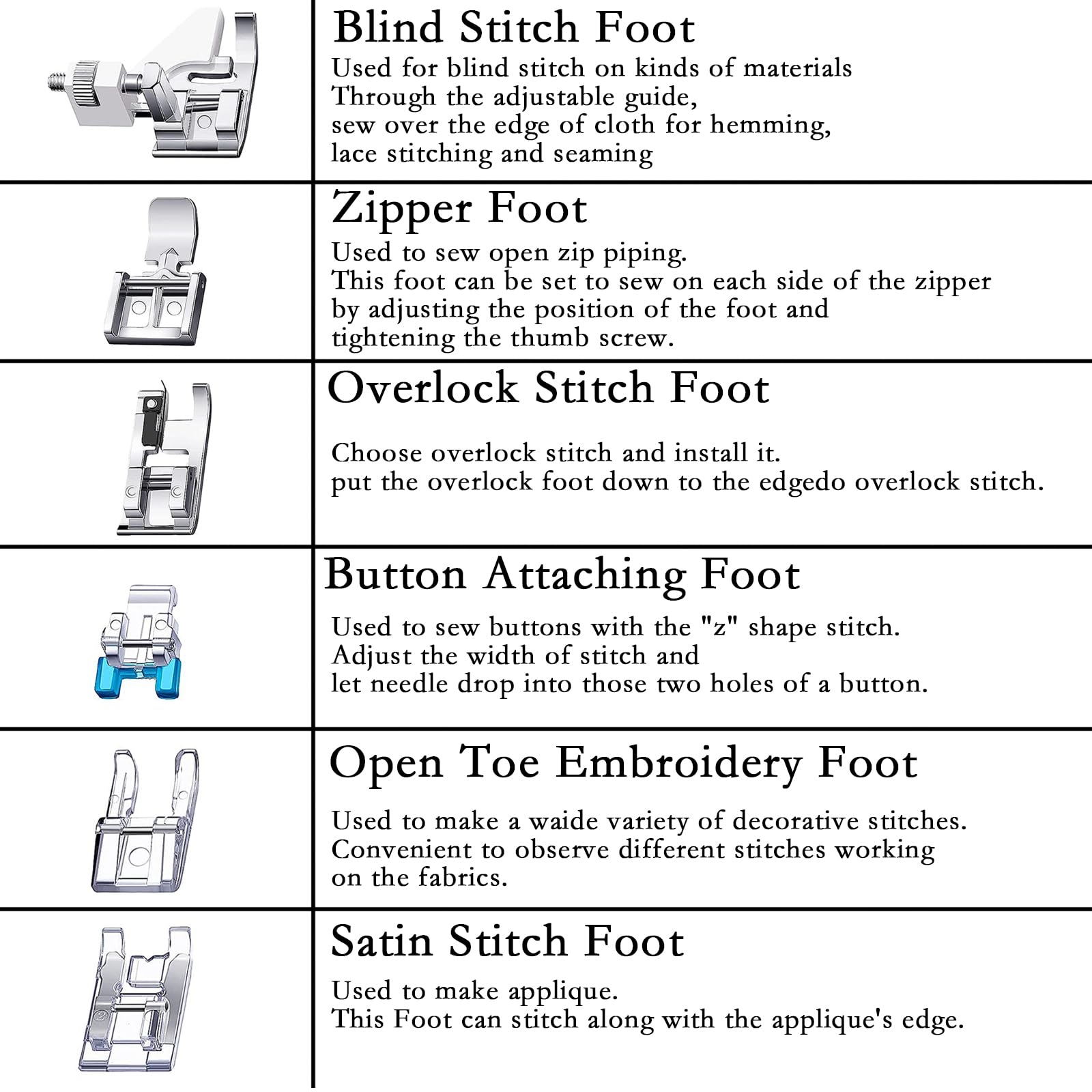 11Pcs Presser Foot Set Zig Zag Straight Stitch Foot Roller Foot Snap On Sewing Machine Foot Presser Feet Set For Singer Brother Janome Low Shank 
