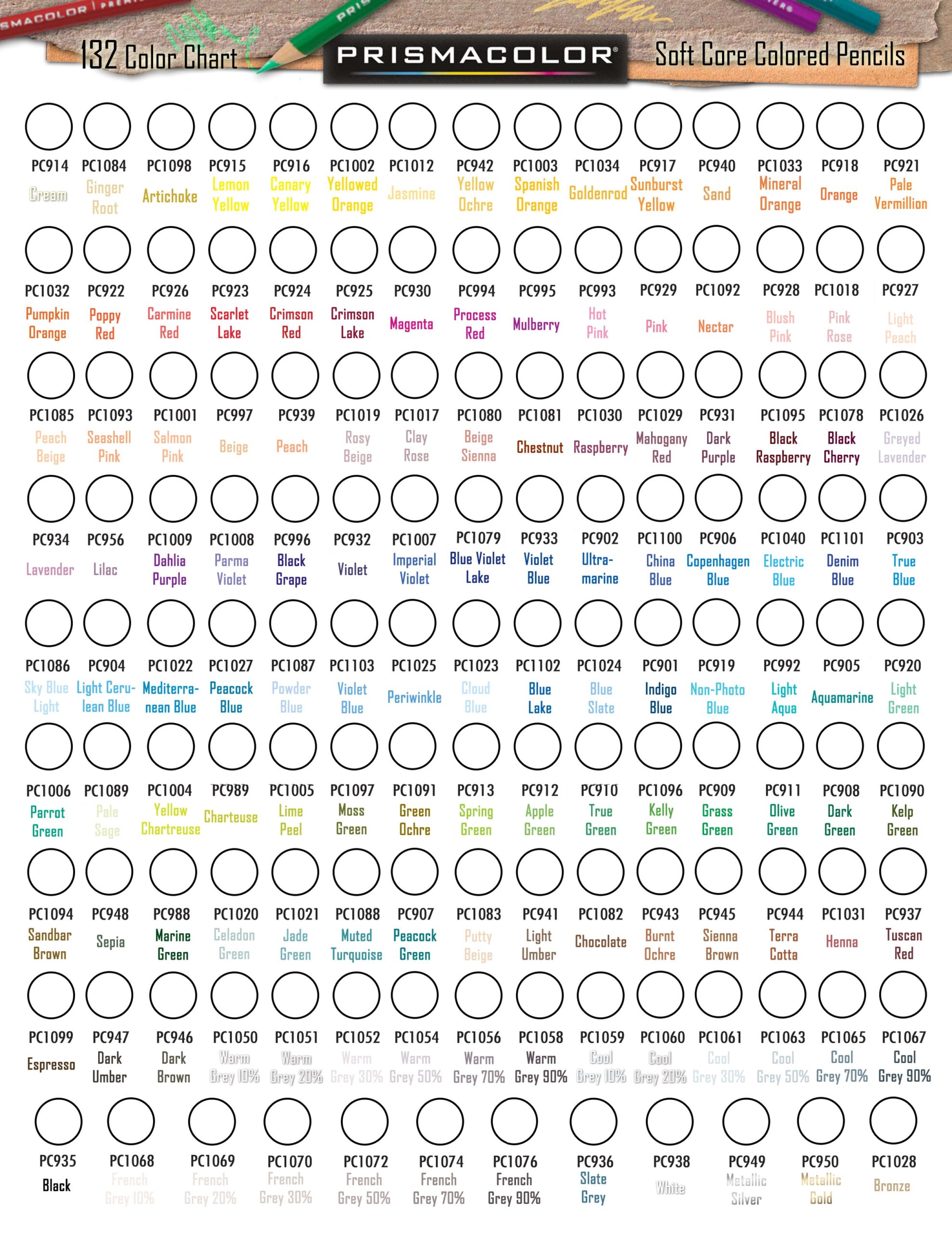 18 New Prismas With Free Printable Color Chart Litch Witch