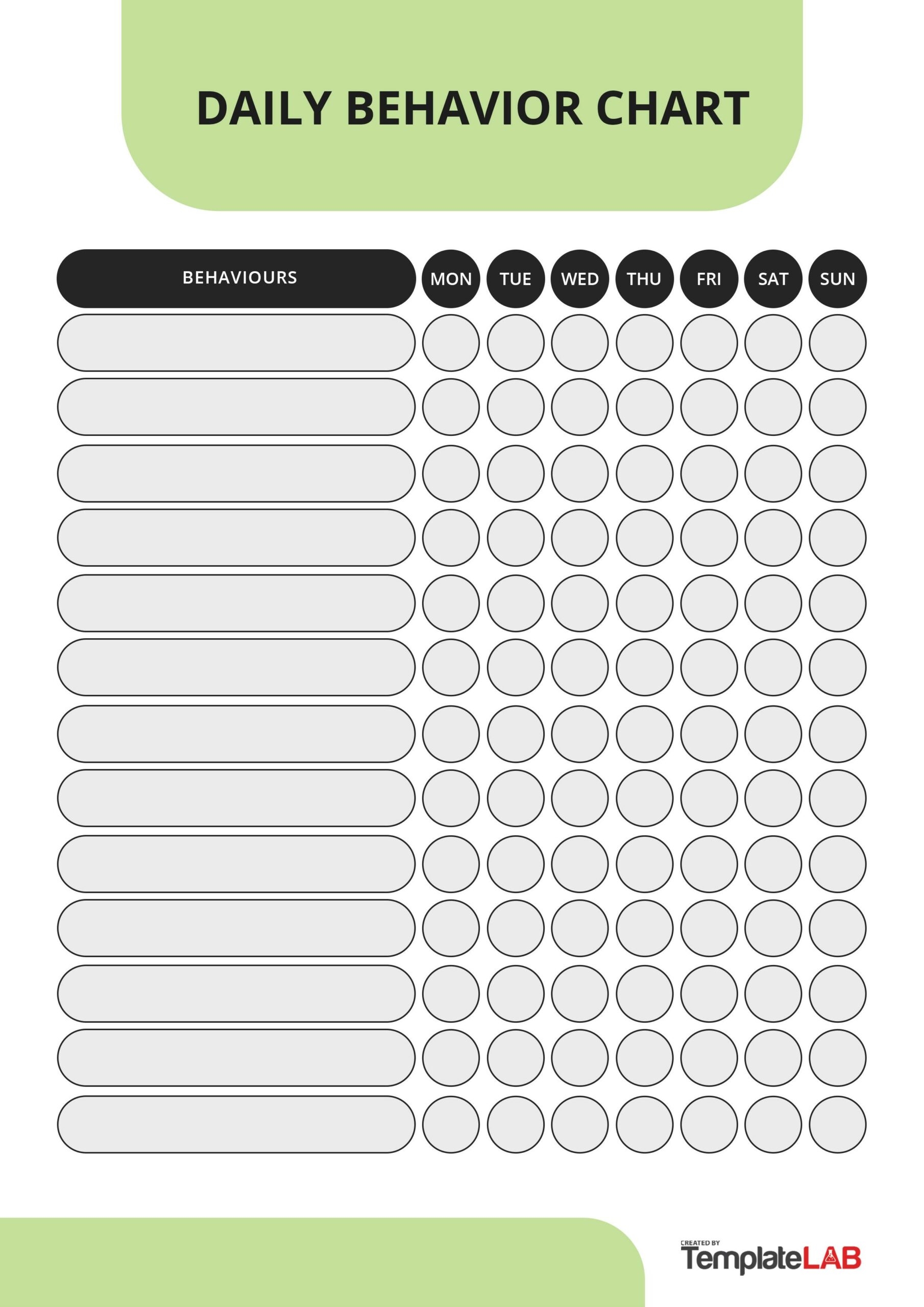 Daily Behavior Chart Printable