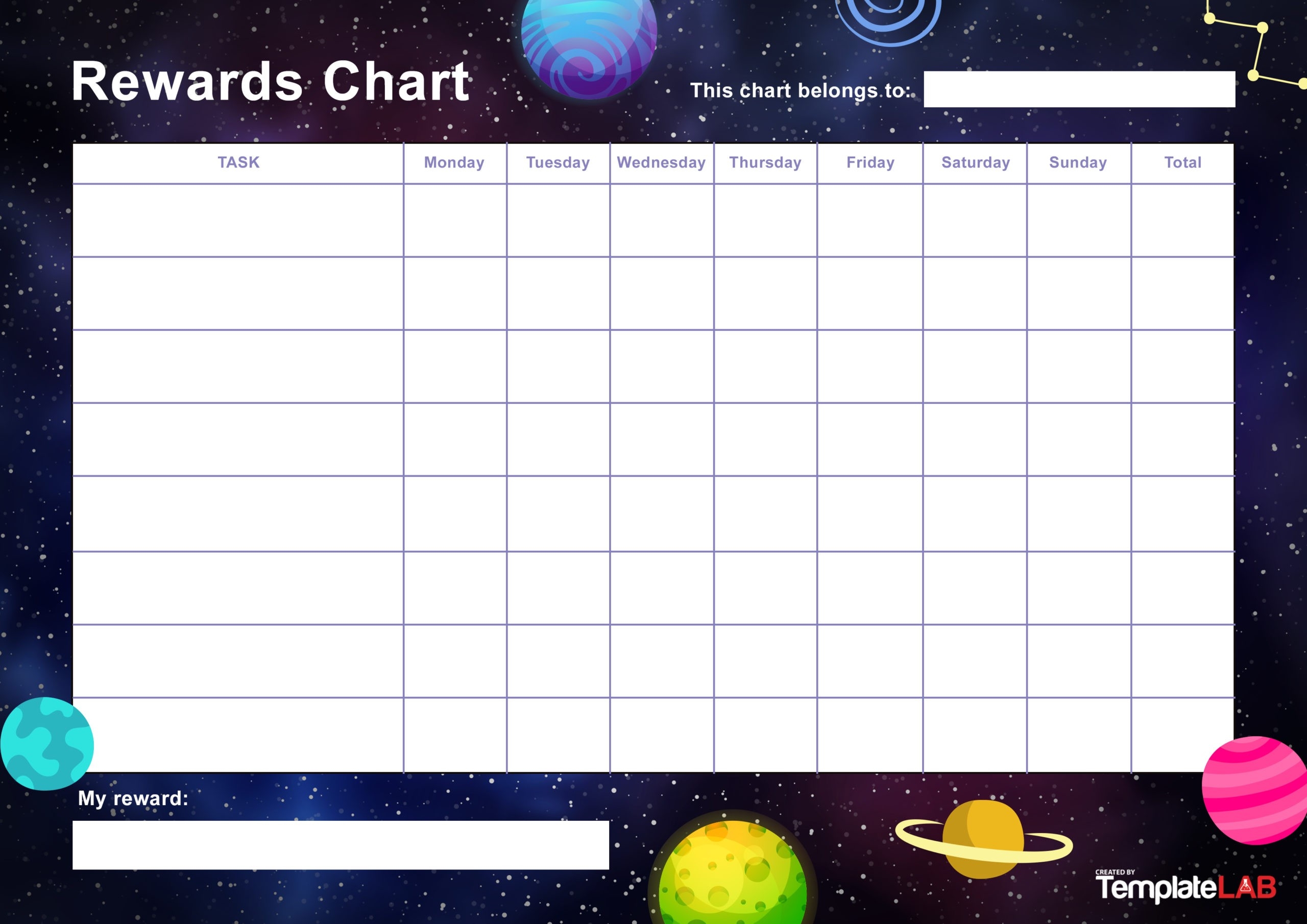 Star Reward Chart Printable Pdf