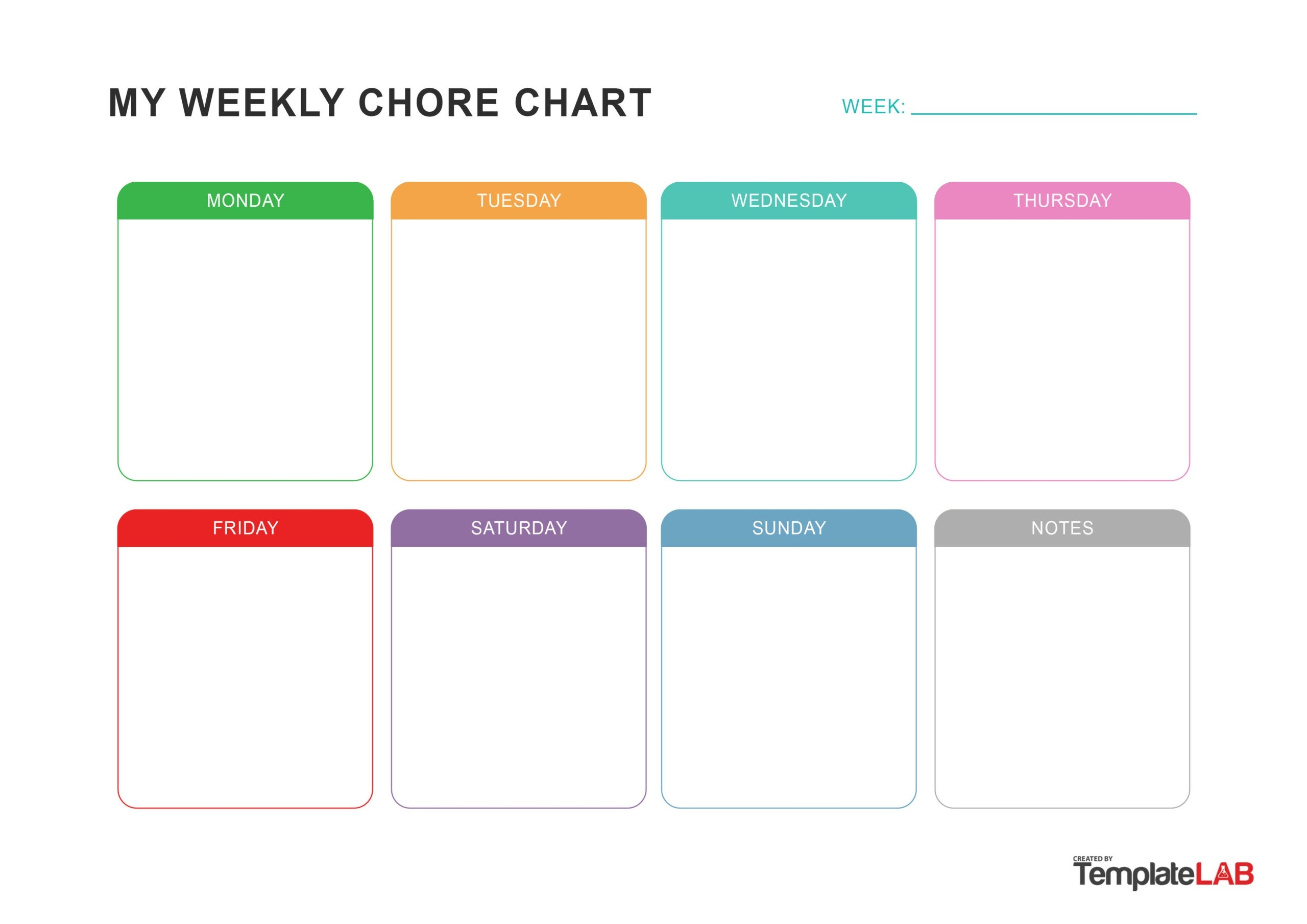 23 FREE Chore Chart Templates For Kids TemplateLab