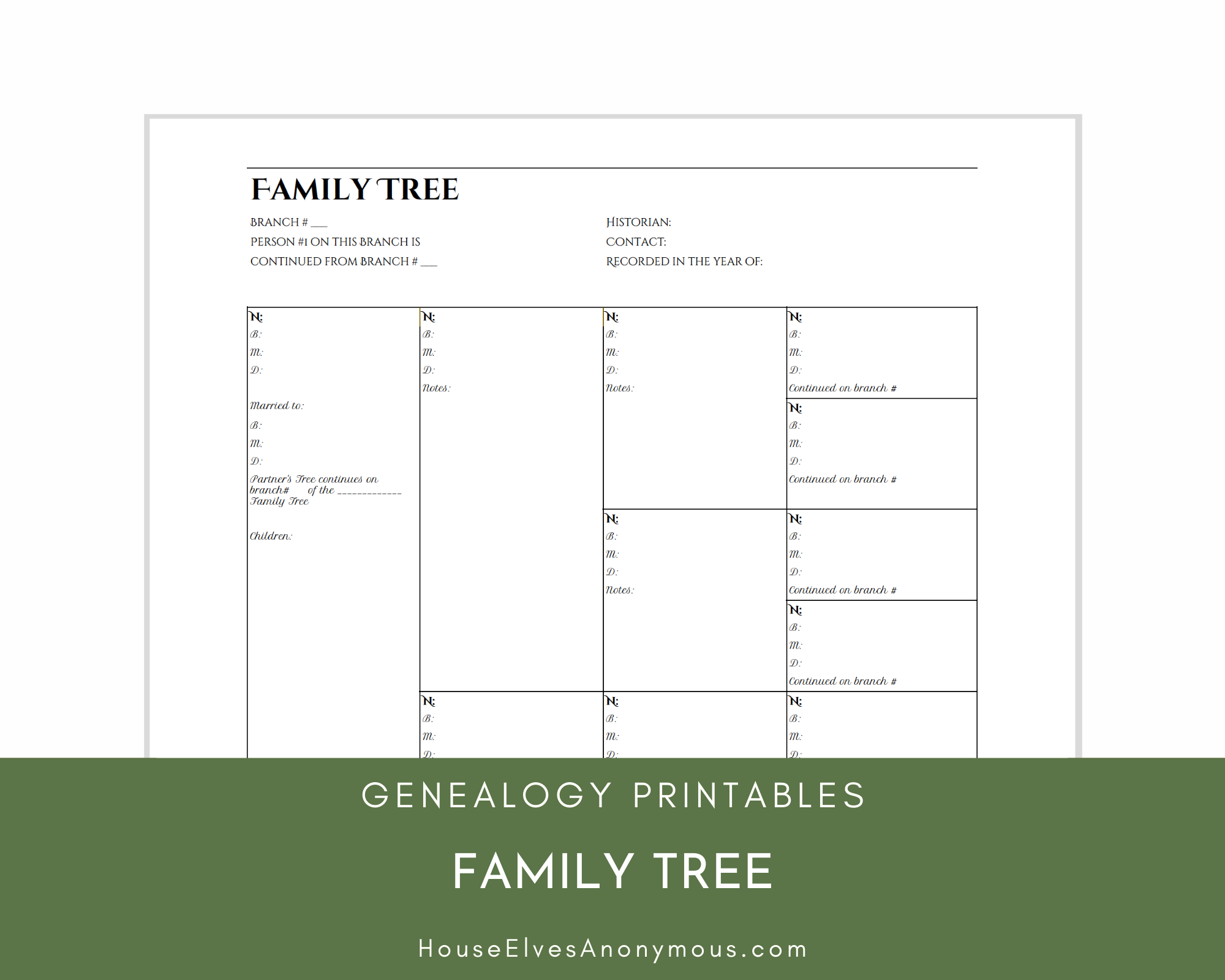 Printable Pedigree Chart Free