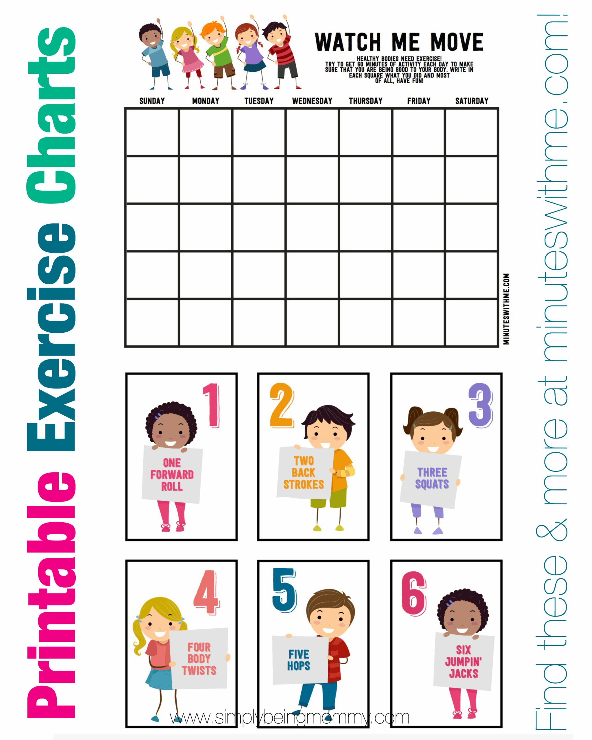 Exercise Charts Free Printable