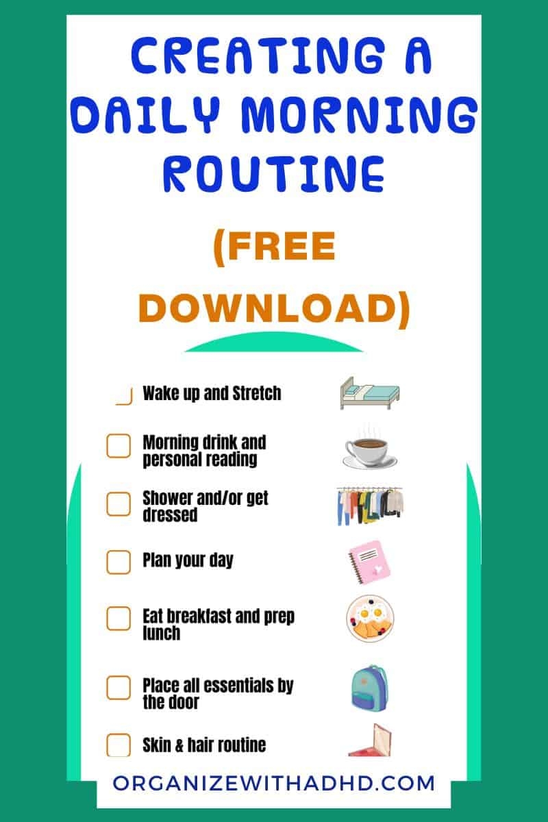 A Daily Morning Routine For ADHD Free Printable 
