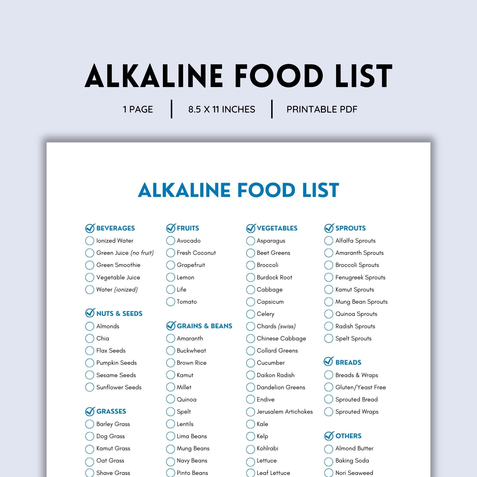Alkaline Food List Grocery List Alkaline Herbs Shopping List 