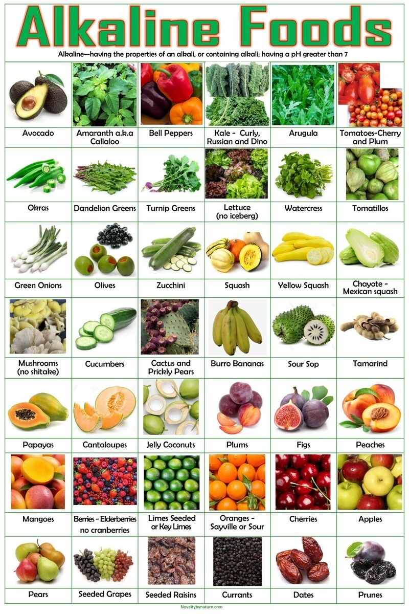 Alkaline Foods Poster Alkaline Vegetables Alkaline Fruits Dr Sebi Food List