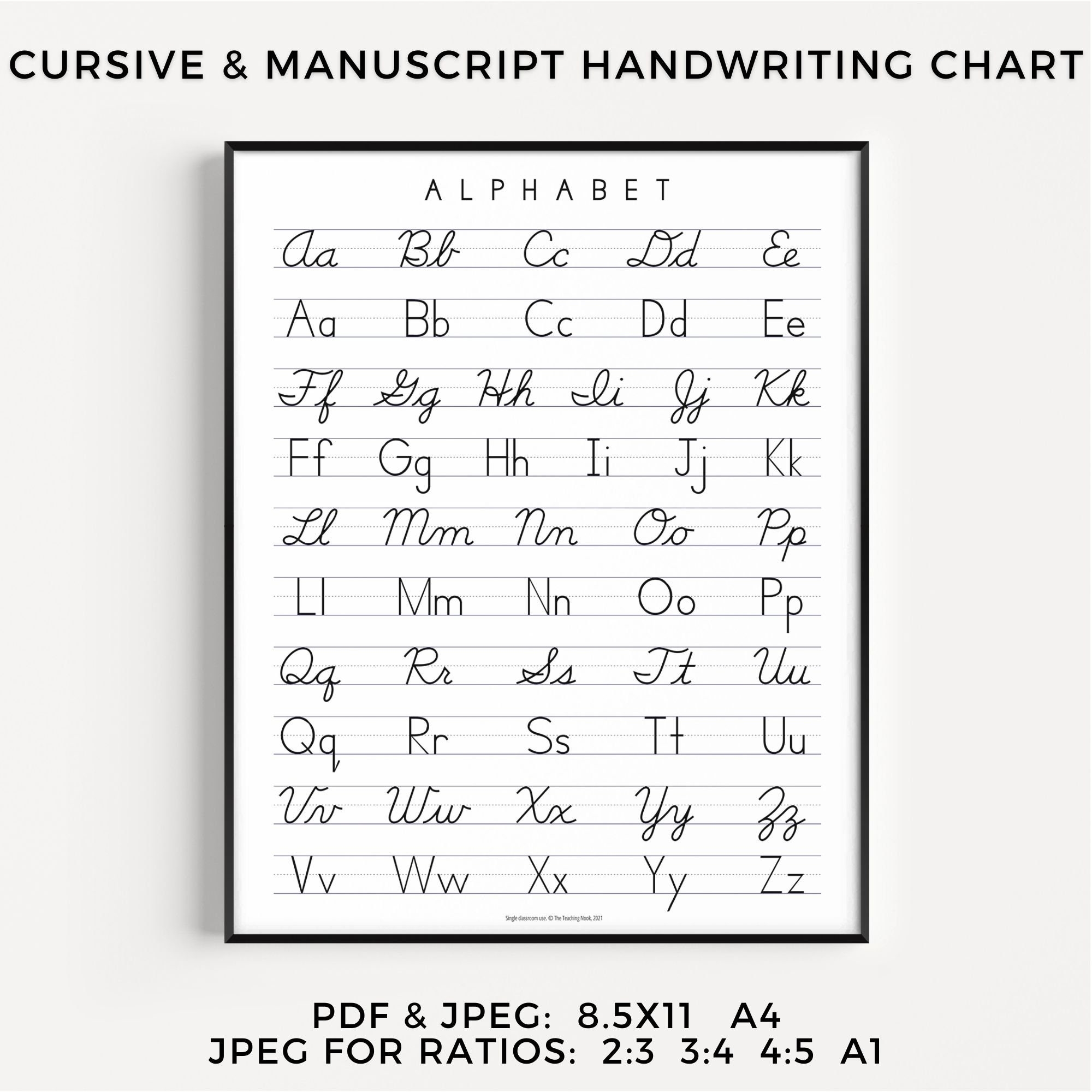 Cursive Chart Printable