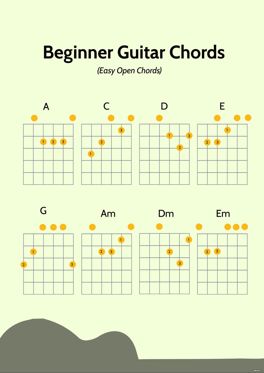 Printable Guitar Chord Chart Pdf