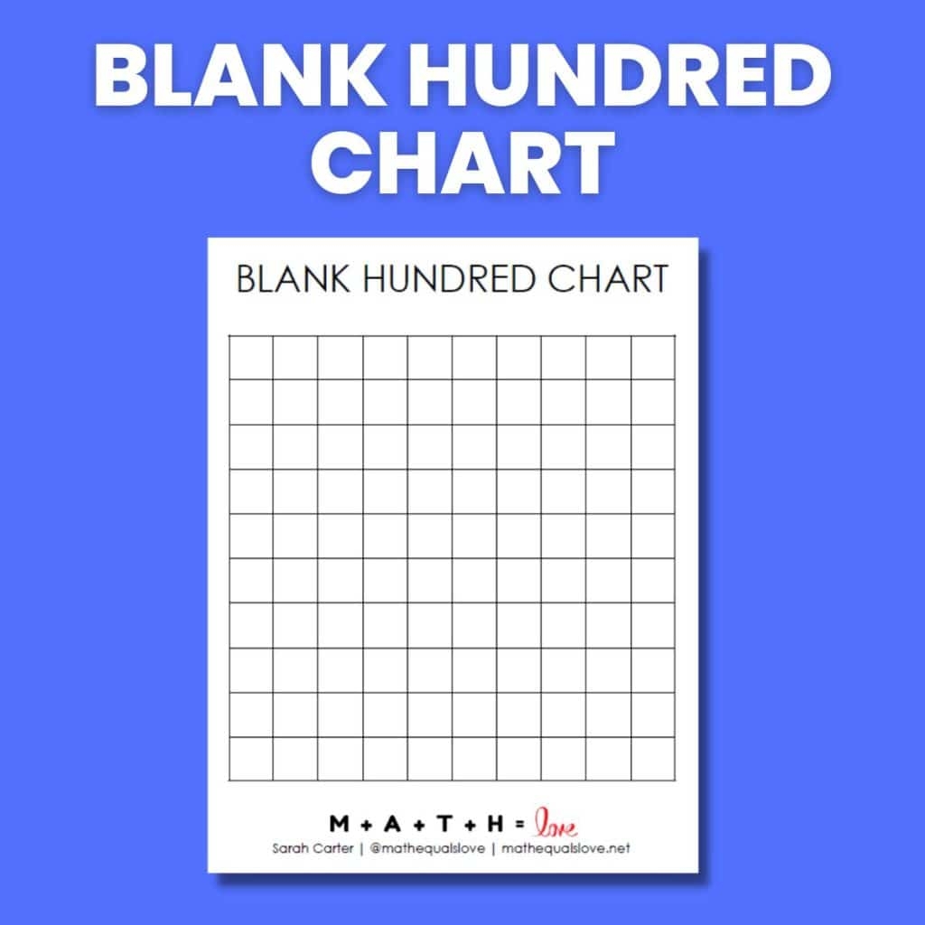 Blank One Hundreds Chart Printable