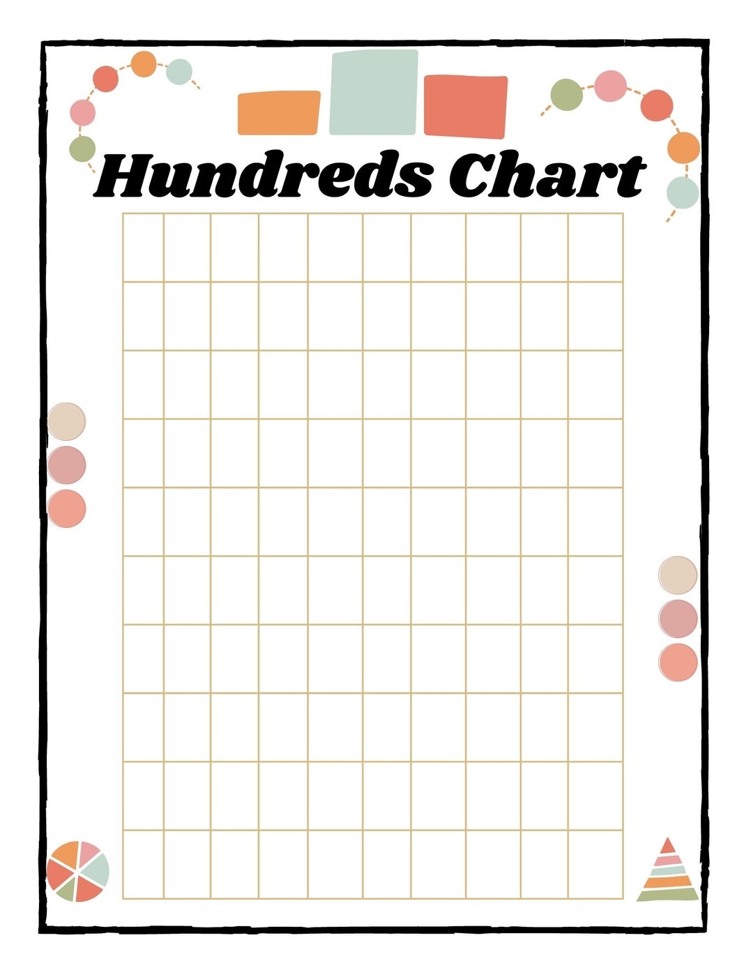 Free Printable Blank 100 Chart