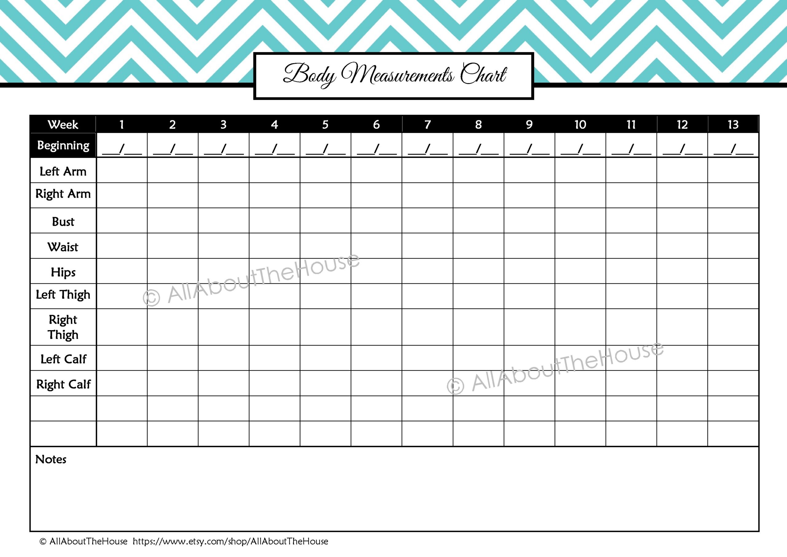 Body Measurements Chart AllAboutTheHouse Printables