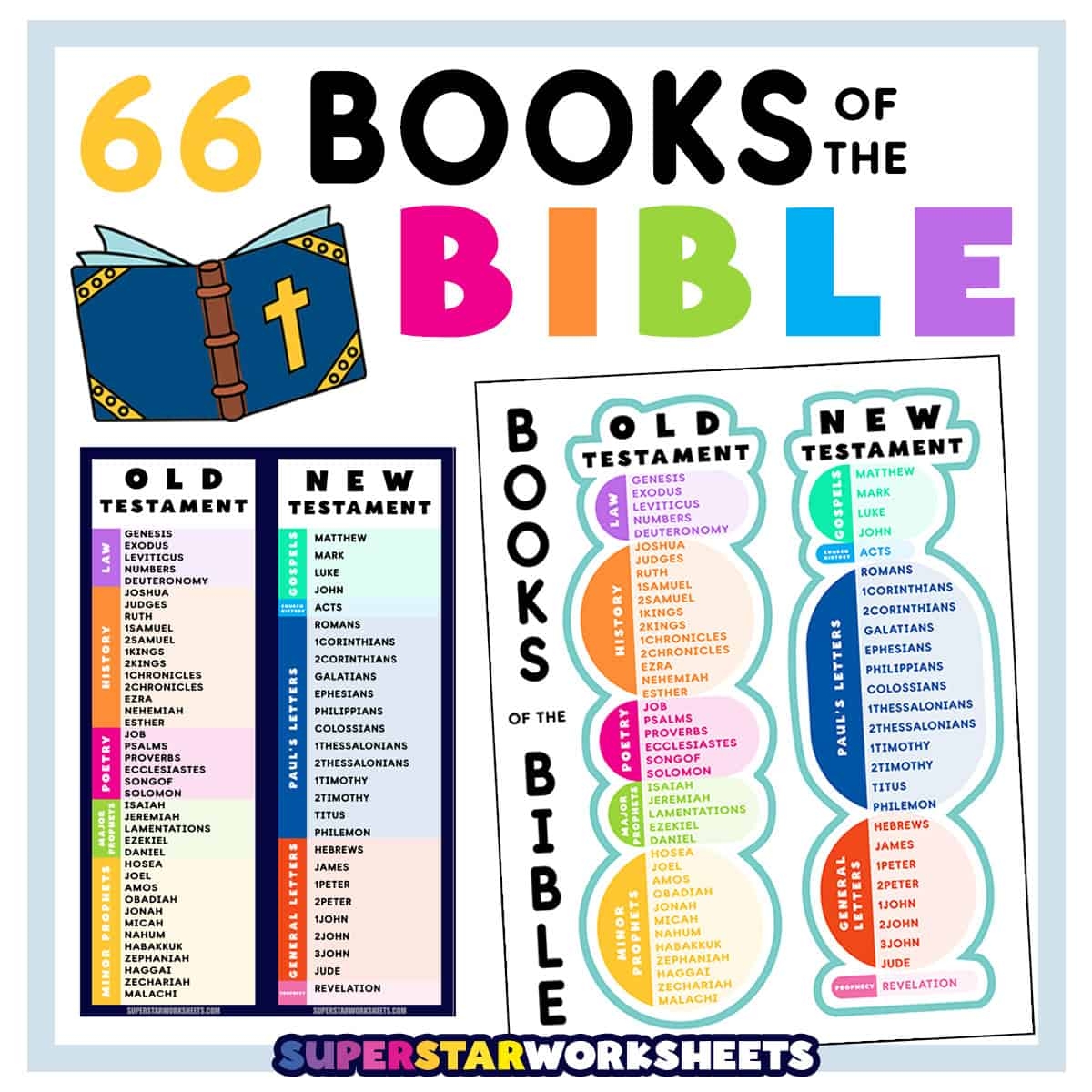 Books Of The Bible List Superstar Worksheets Books Of The Bible List Superstar Worksheets