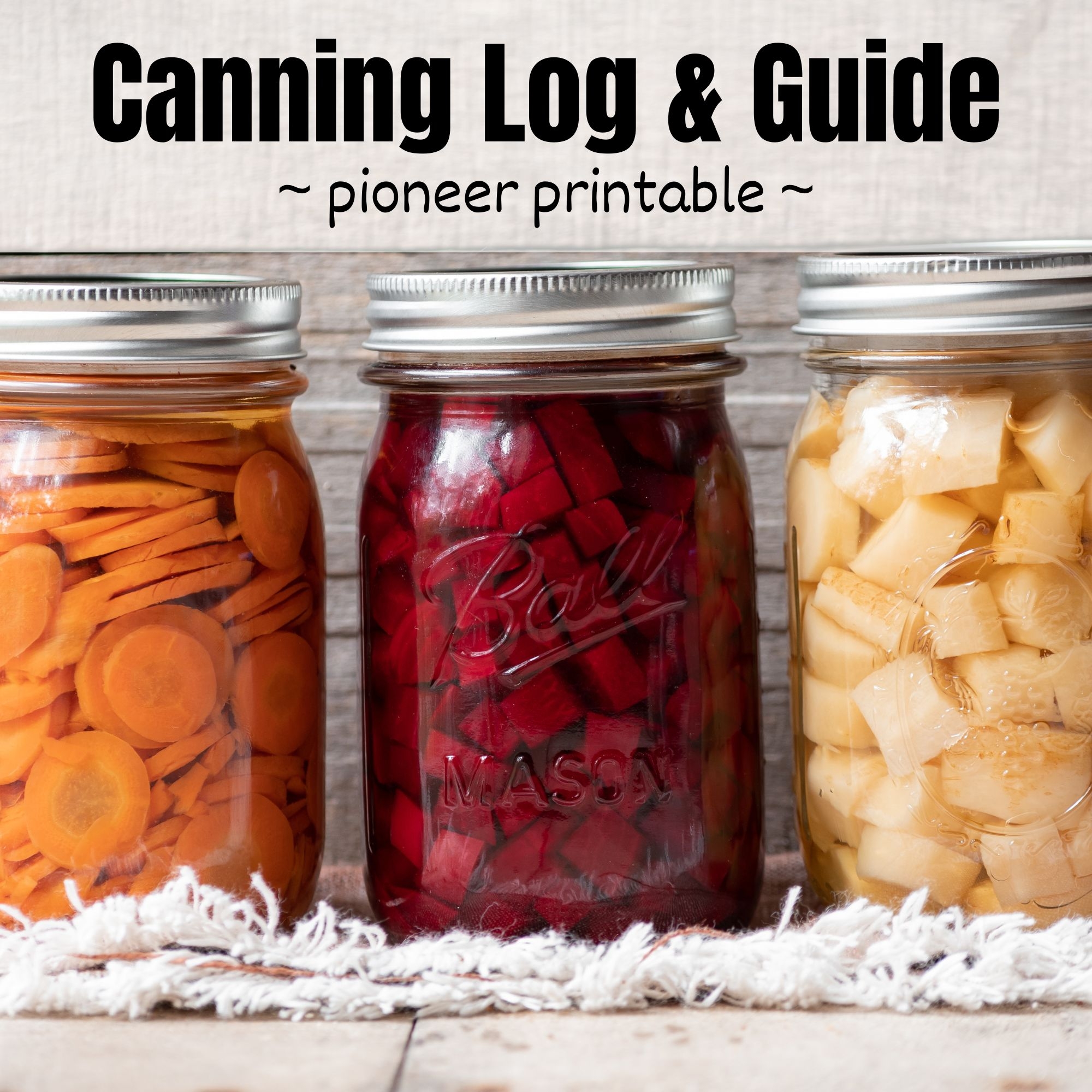 Canning Log U0026 Guide