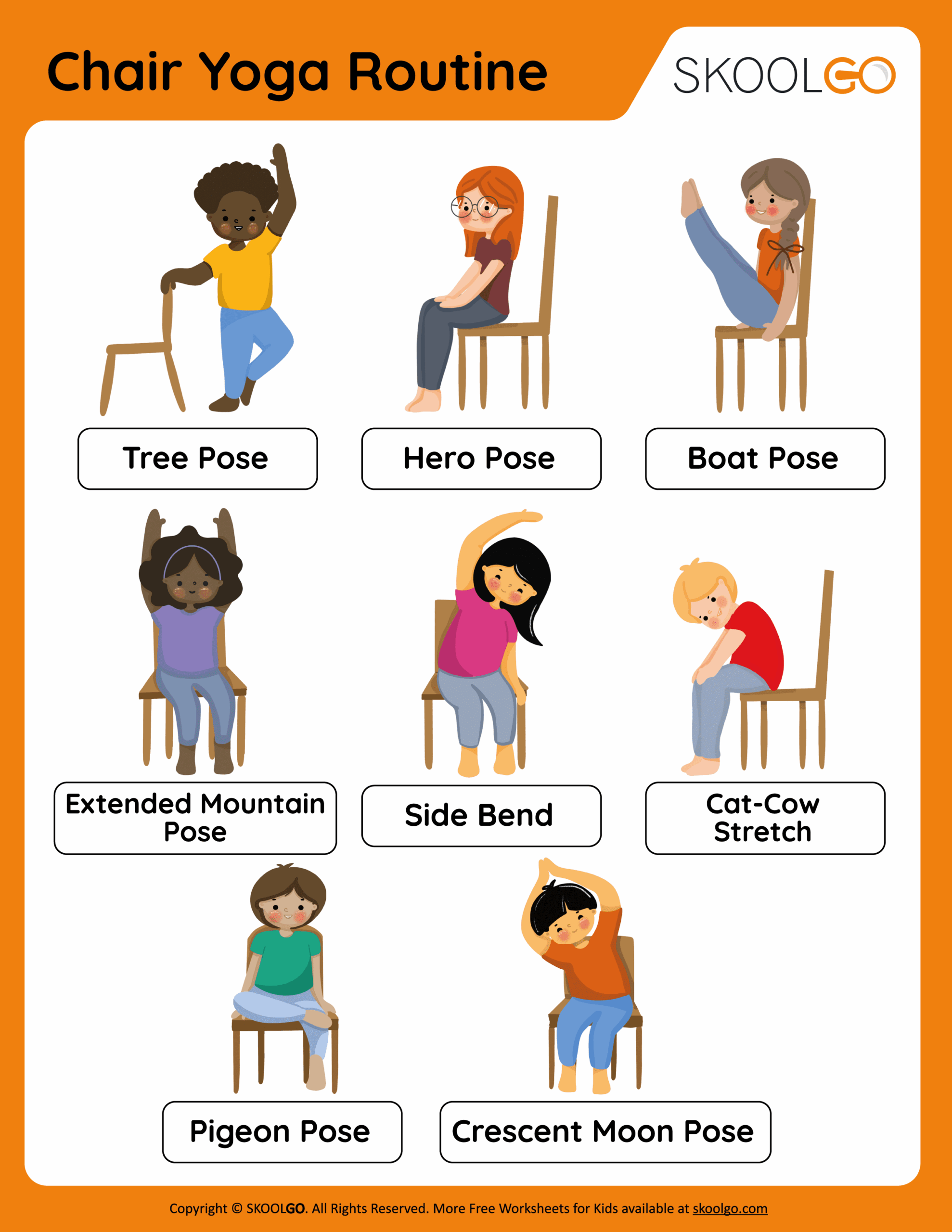 Printable Chair Yoga Chart