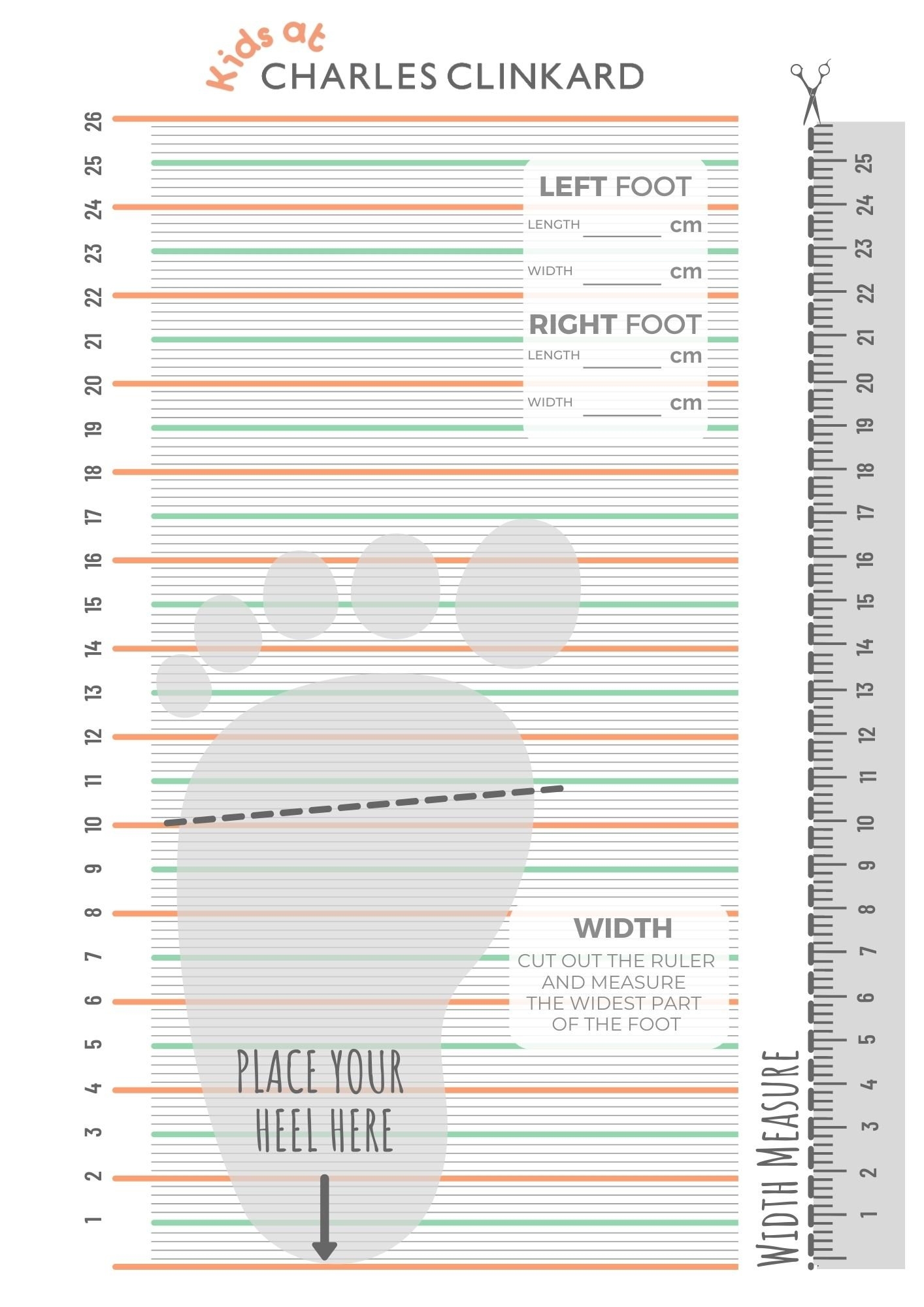 Child Foot Measure Chart Sales