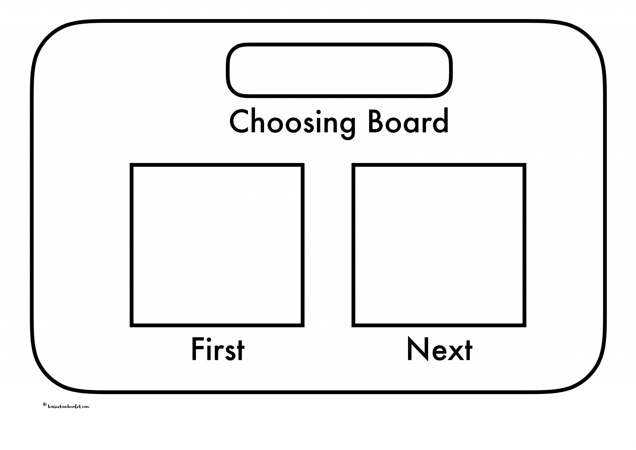 First Then Chart Free Printable
