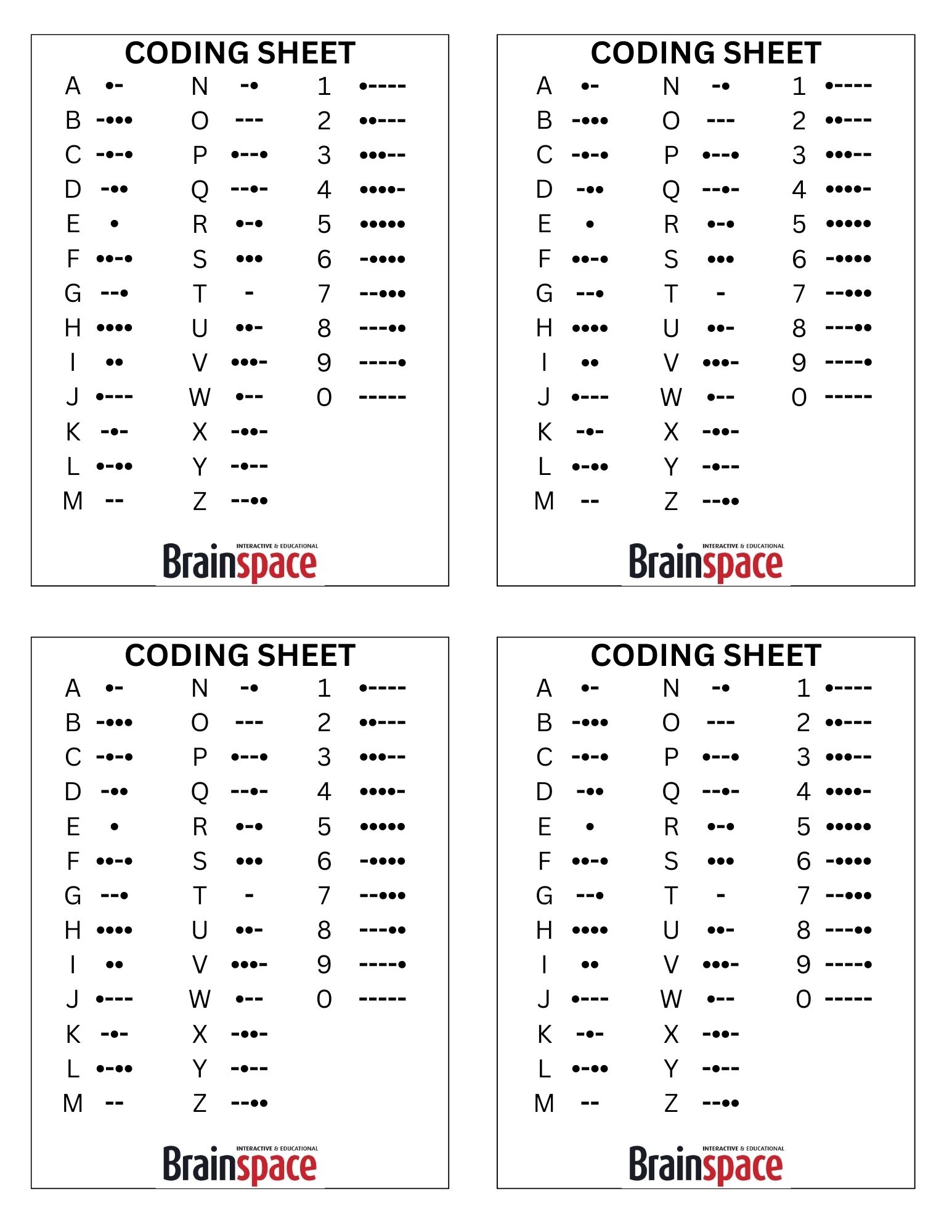 Coding Sheet Morse Code Bracelet Brainspace Magazine Interactive U0026 Educational Brainspace Magazine Interactive U0026 Educational