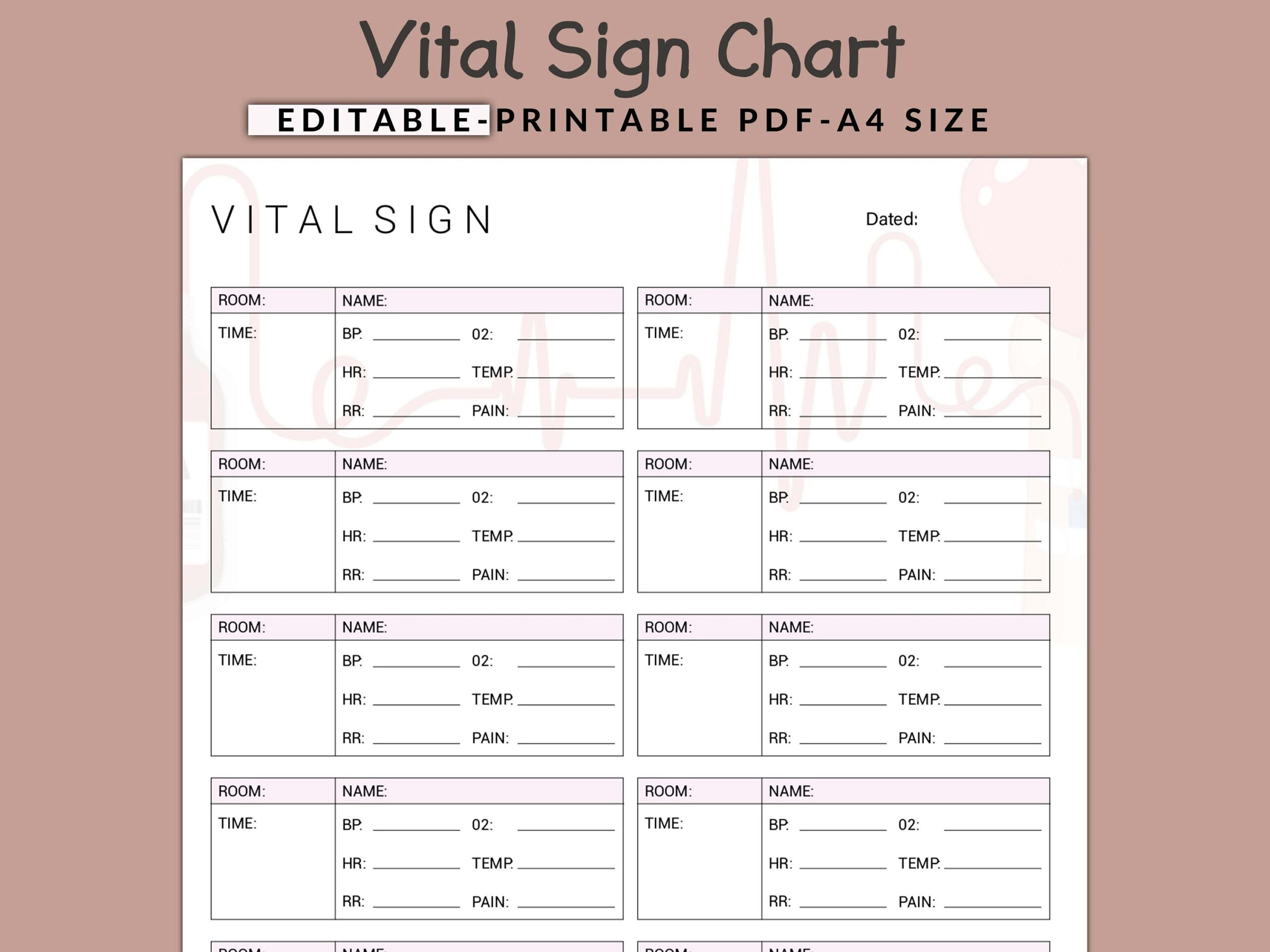 Comprehensive Vital Signs Tracker Monitoring Vital Signs 