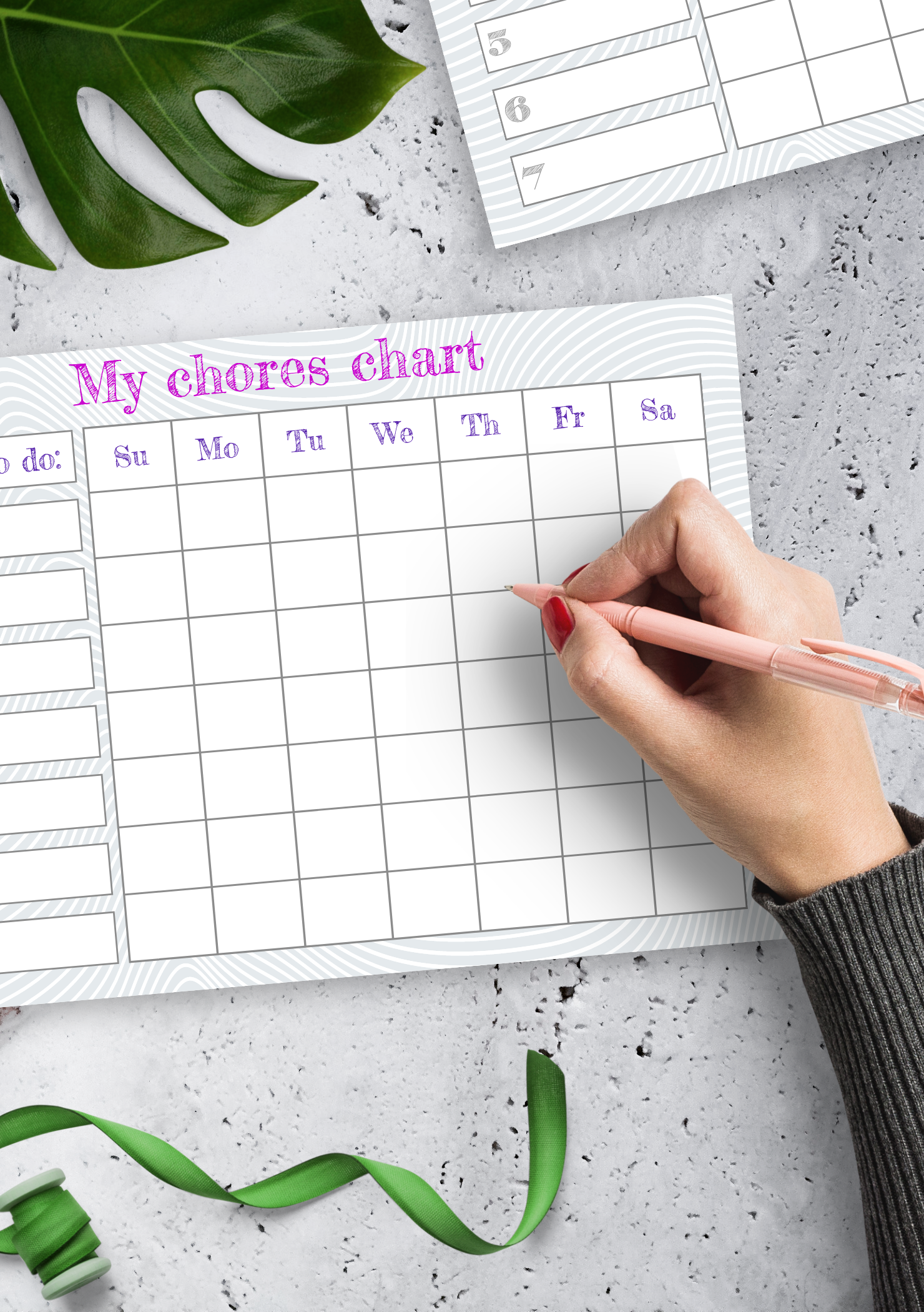 Download Printable My Chores Chart Template PDF