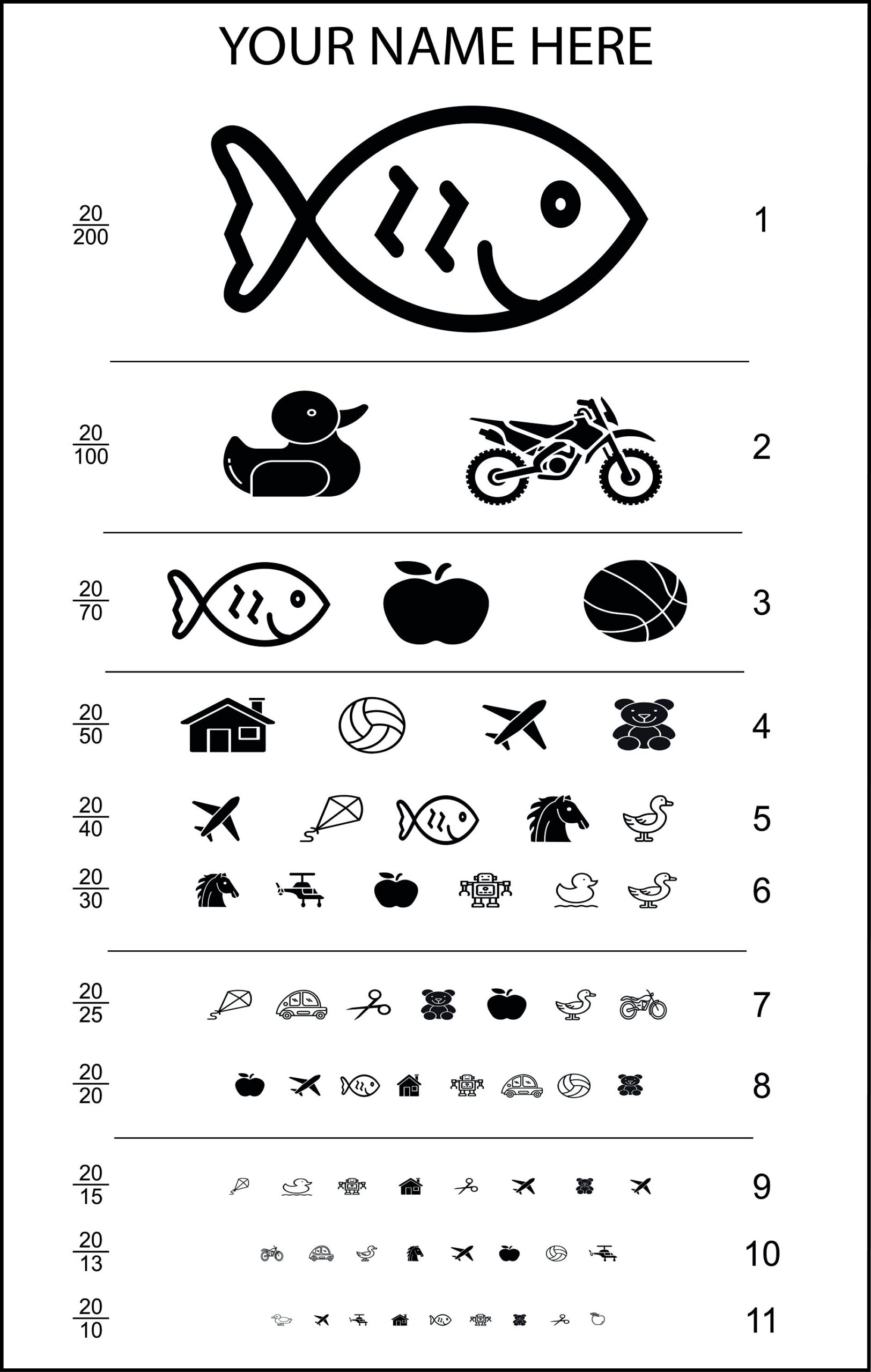 Eye Test Chart Printable