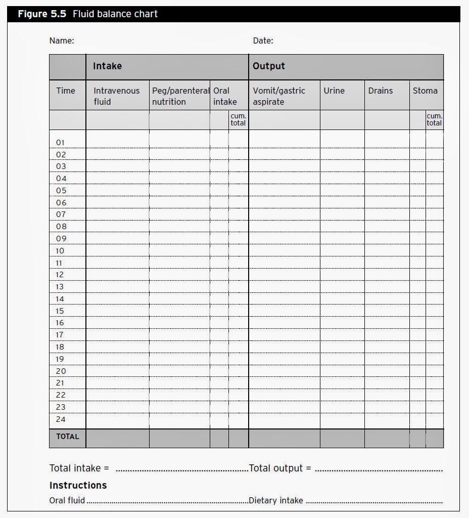 Intake And Output Chart Printable
