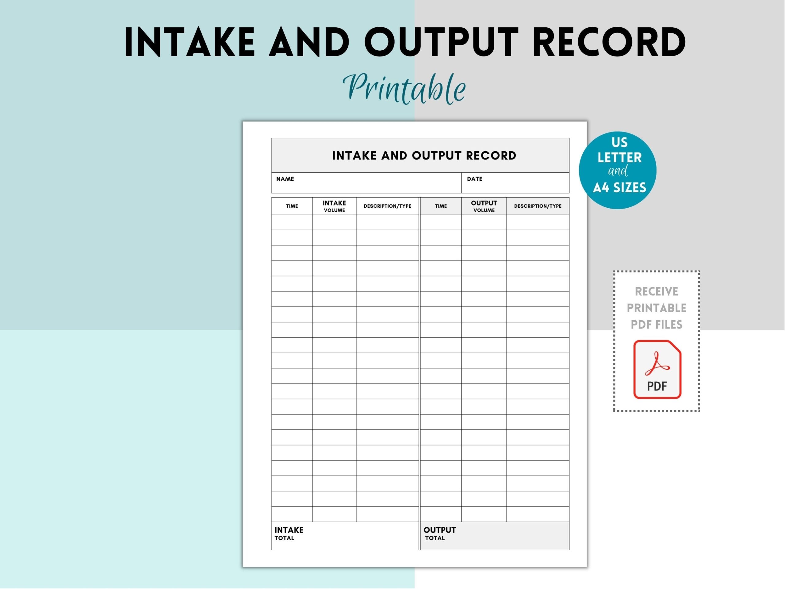 Fluids Intake And Output Record Fluid Balance Chart Intake Output Tracker Nursing Form Urine Output Record Medical Chart Binder Insert Etsy UK