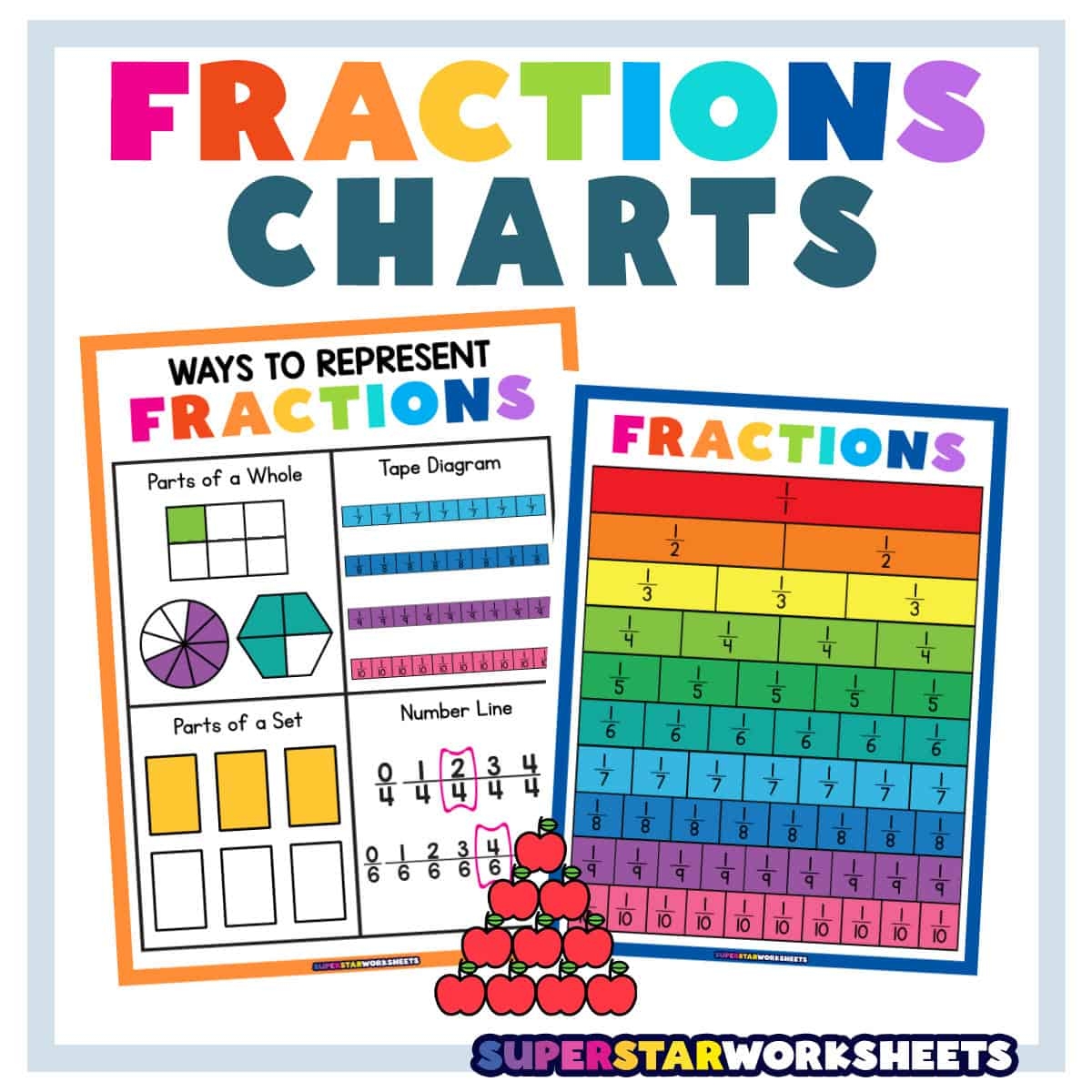 Fractions Chart Superstar Worksheets