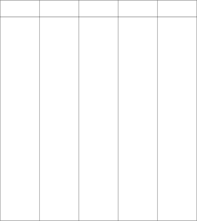 Free Printable 5 Column Charts PDF Template Printables Hub