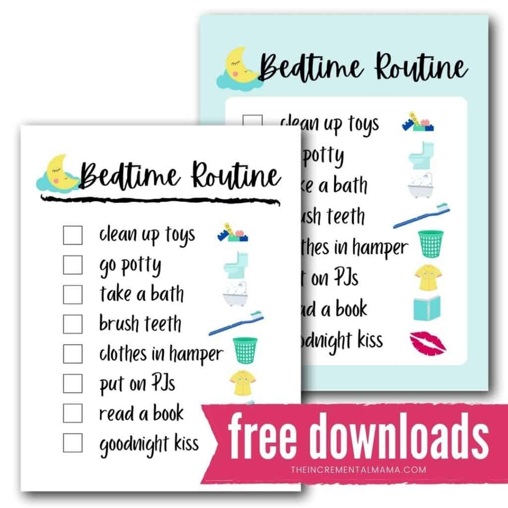 Free Printable Bedtime Routine Chart For A Smooth U0026 Tear Free Evening