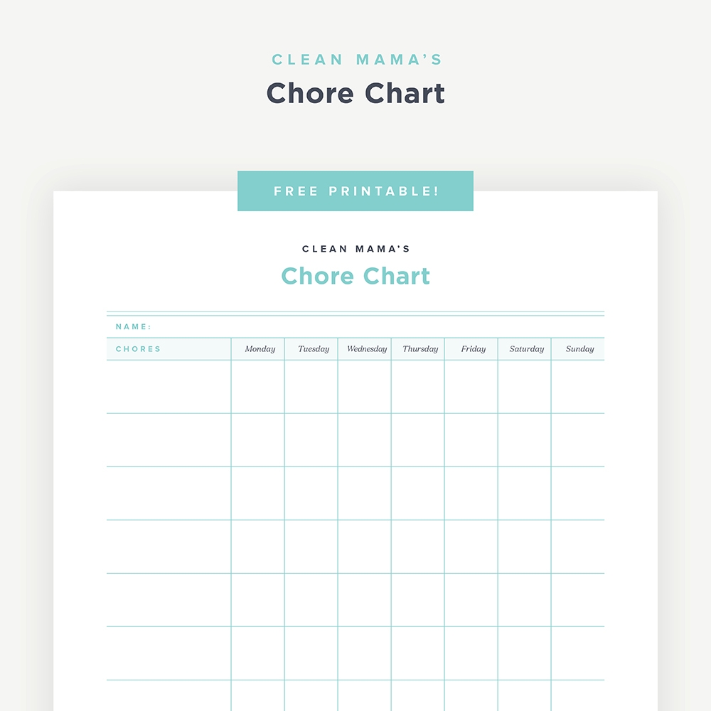 Chore Chart Printable