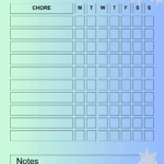 Free Printable Chore Chart PDF Template For Kids