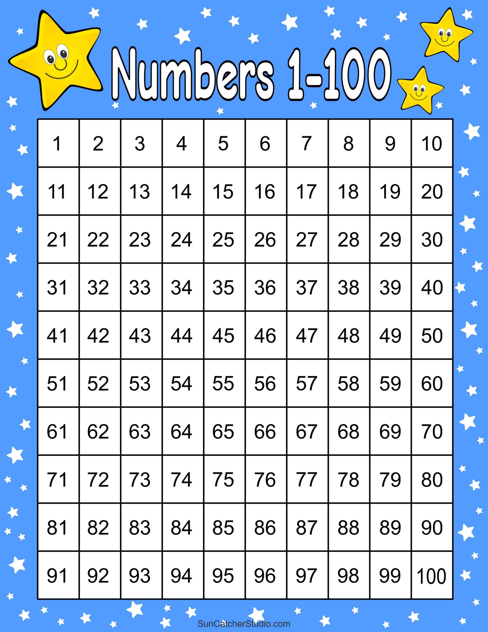 Free Printable Hundreds Charts Numbers 1 To 100 DIY Projects Worksheets Library