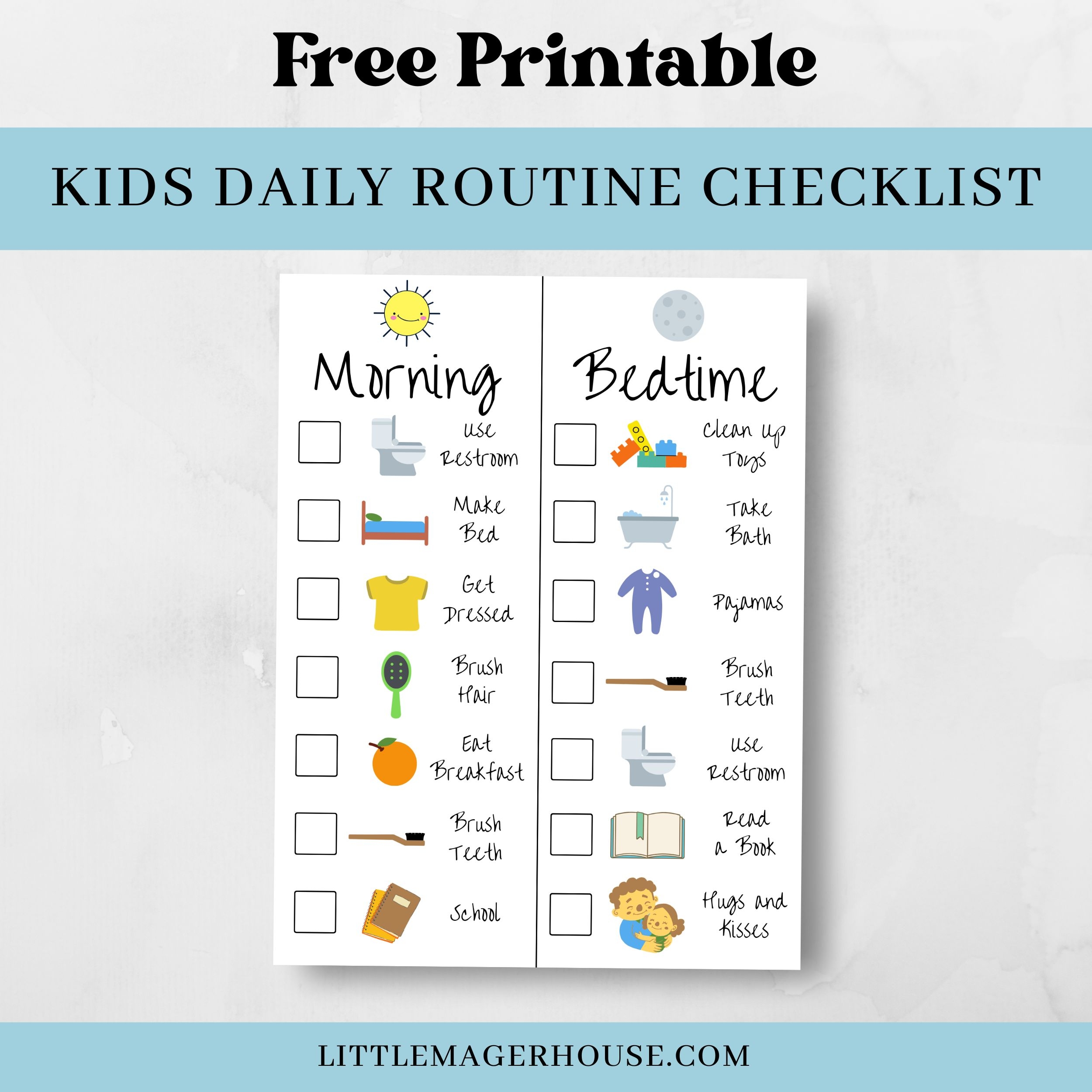 Free Printable Routine Charts Pdf