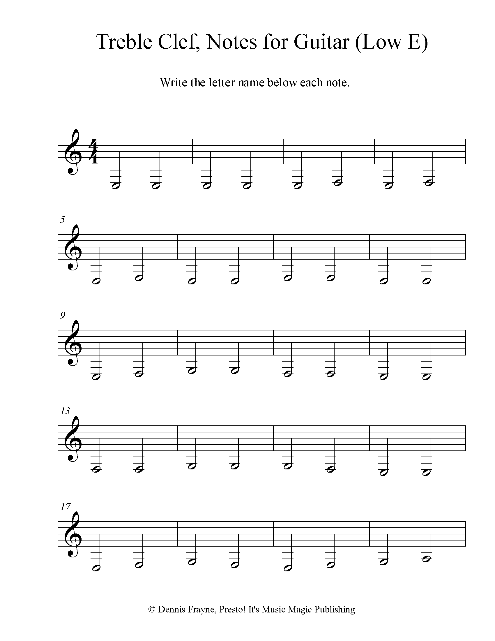 FREE Printable Music Note Naming Worksheets Presto It s Music 
