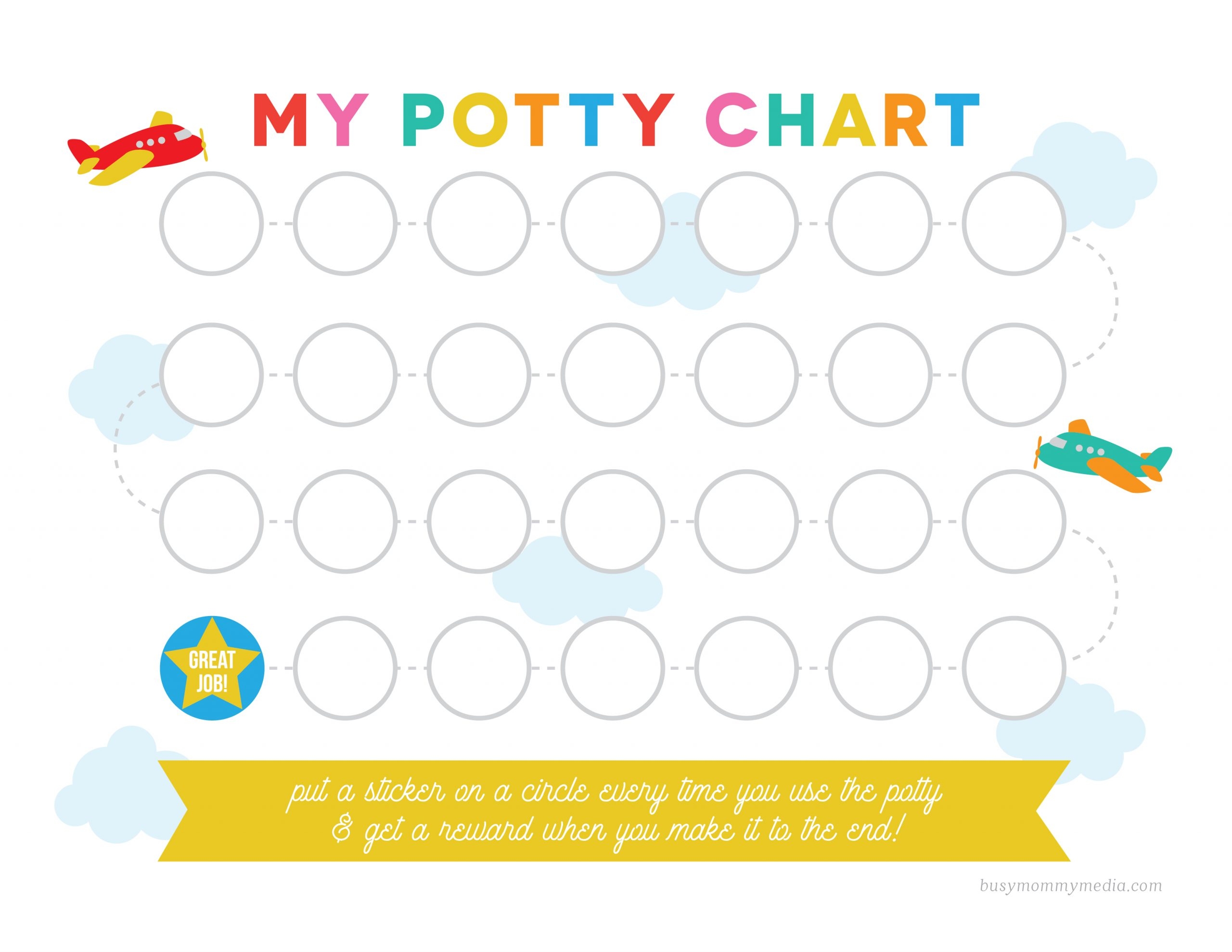 Free Printable Potty Training Chart Worksheets Library