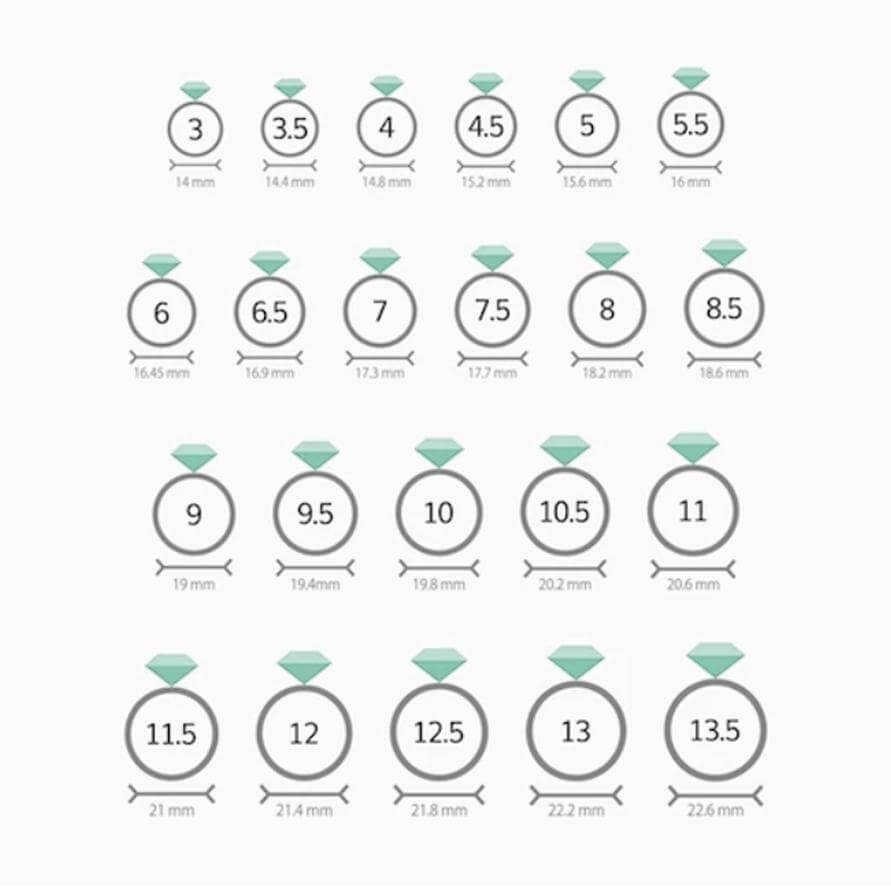 Ring Size Printable Chart
