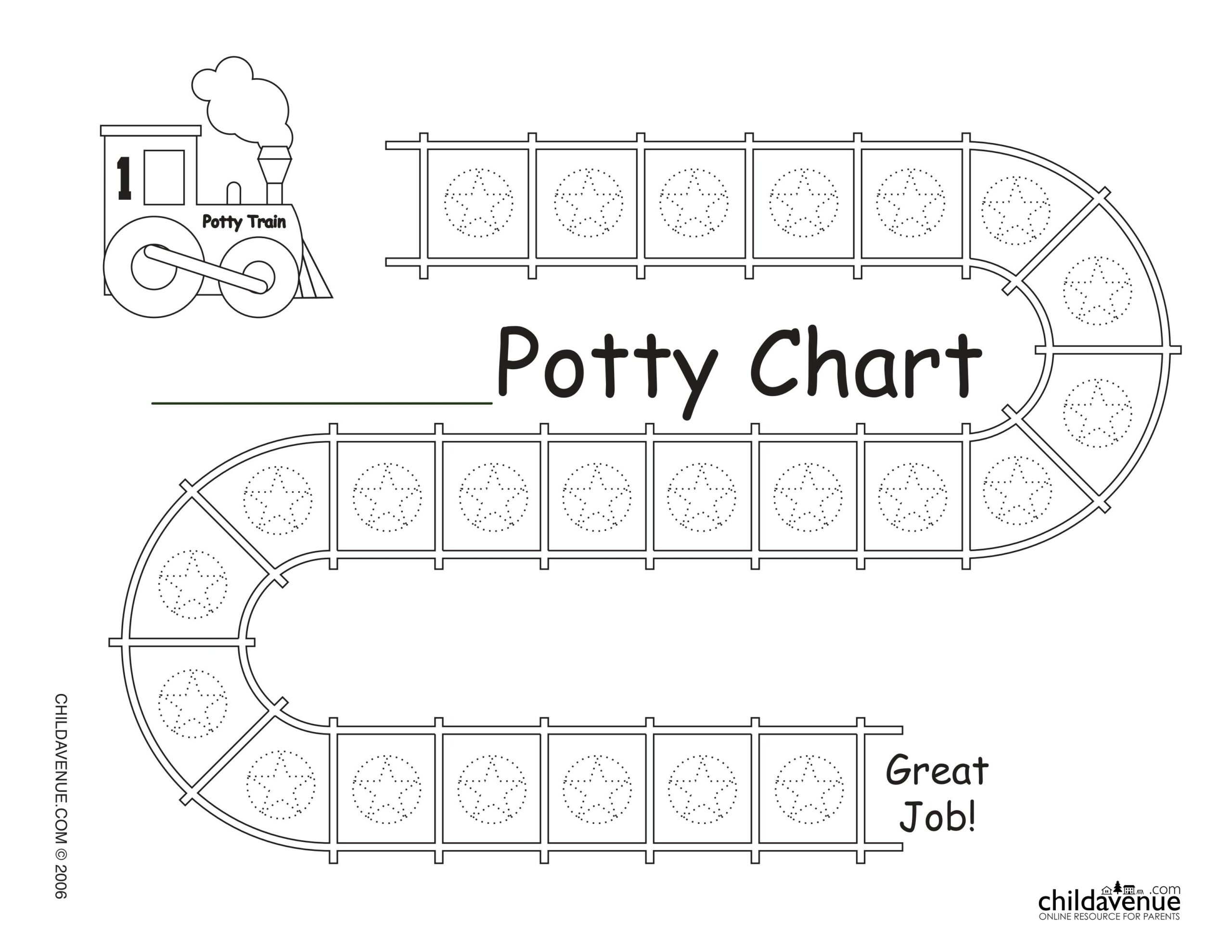 Potty Training Sticker Chart Printable