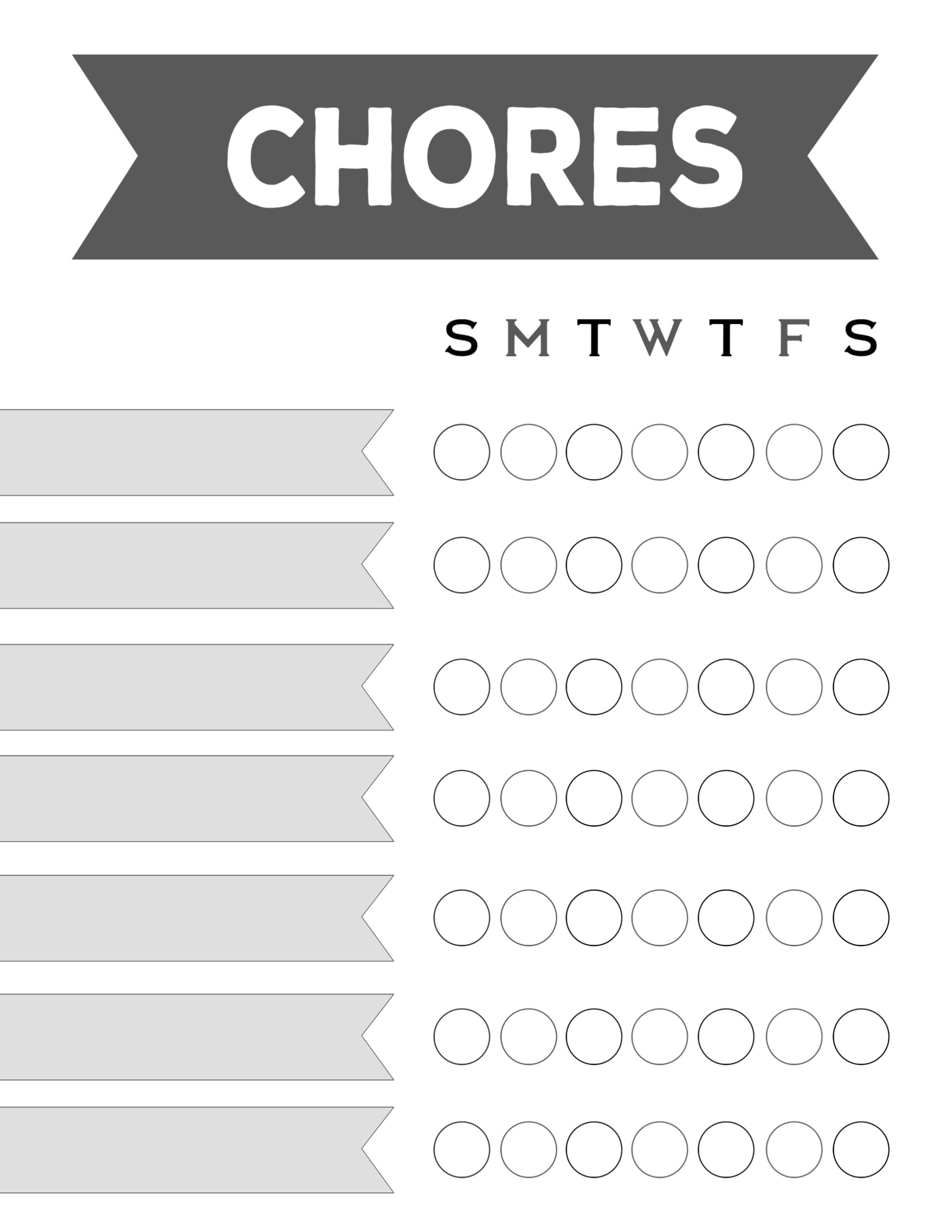Chore List Chart Printables Chore List Chart Printables