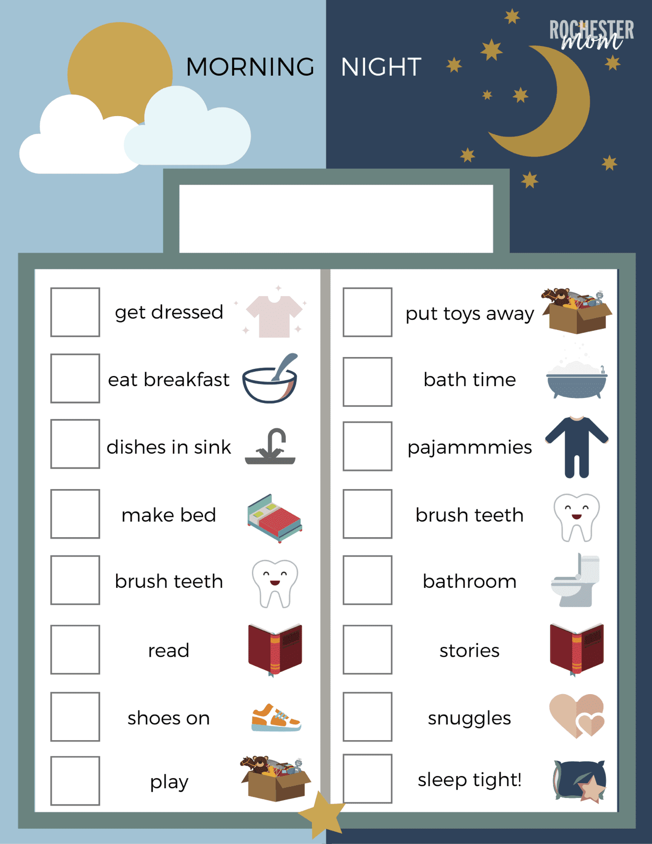 Printable Morning Routine Chart