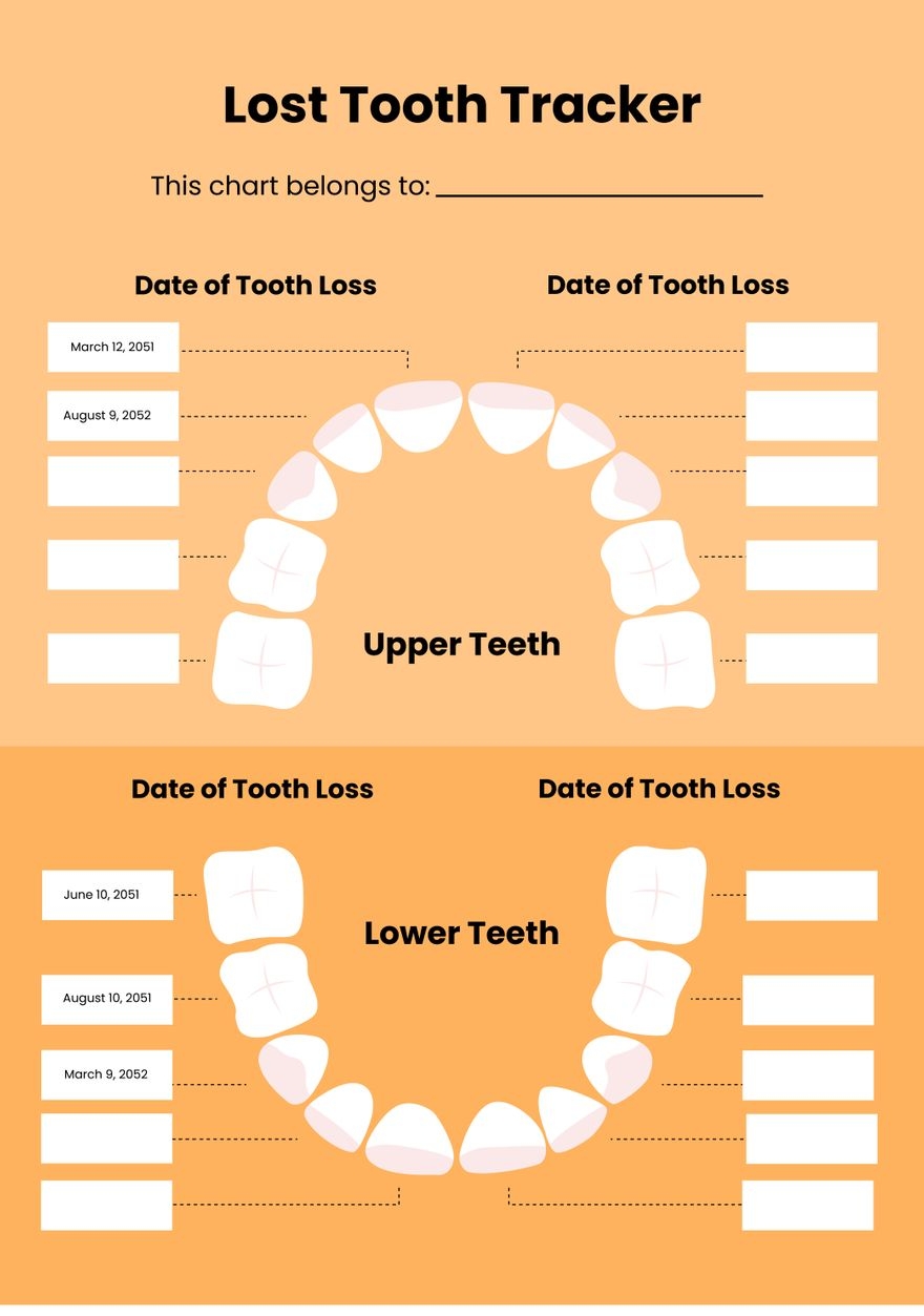 Dental Tooth Chart Printable