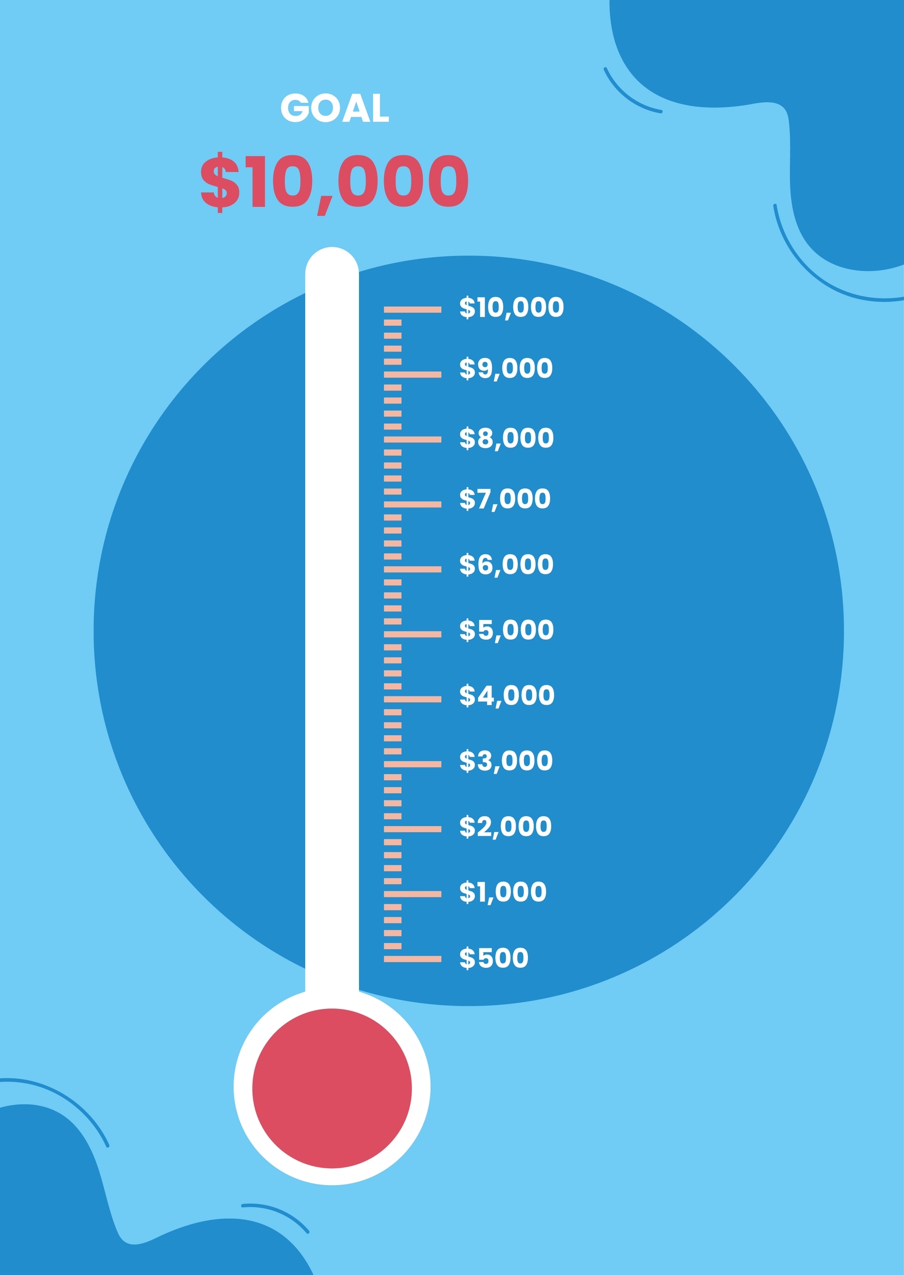 Printable Thermometer Goal Chart