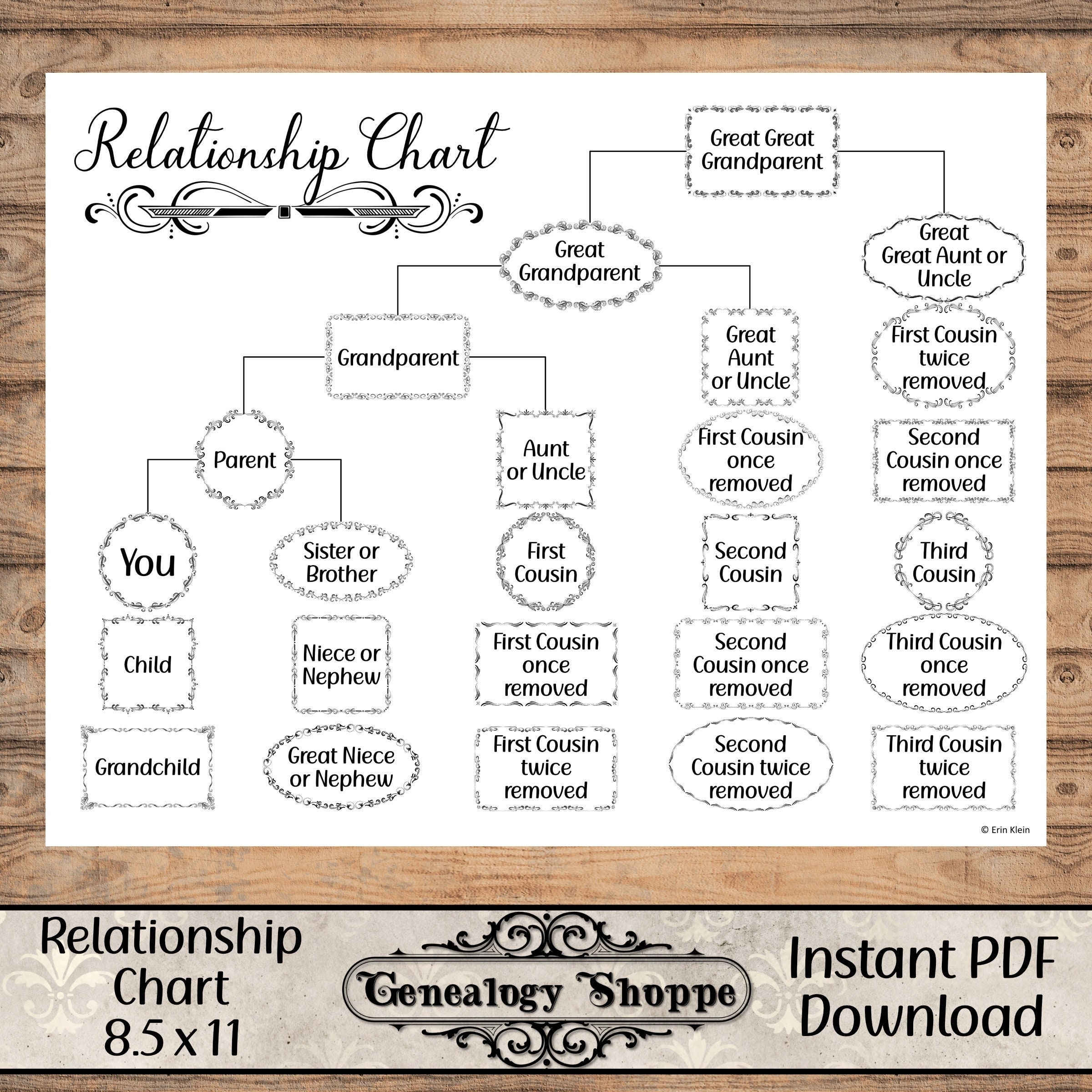 Genealogy Cousin Chart Cousin Finder Family Relationships DNA 