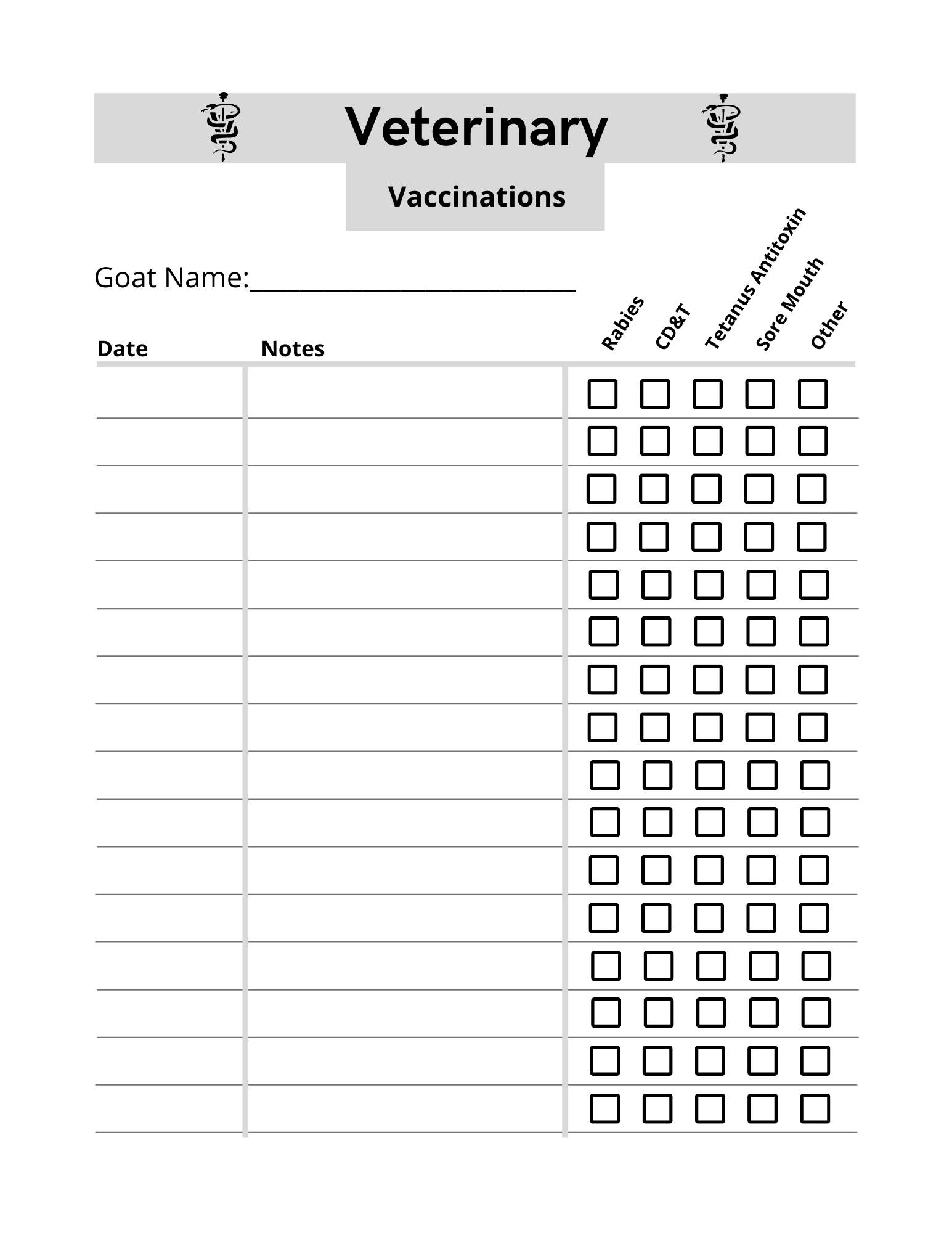 Goat Record Keeping Log Book Dutch Hollow Acres