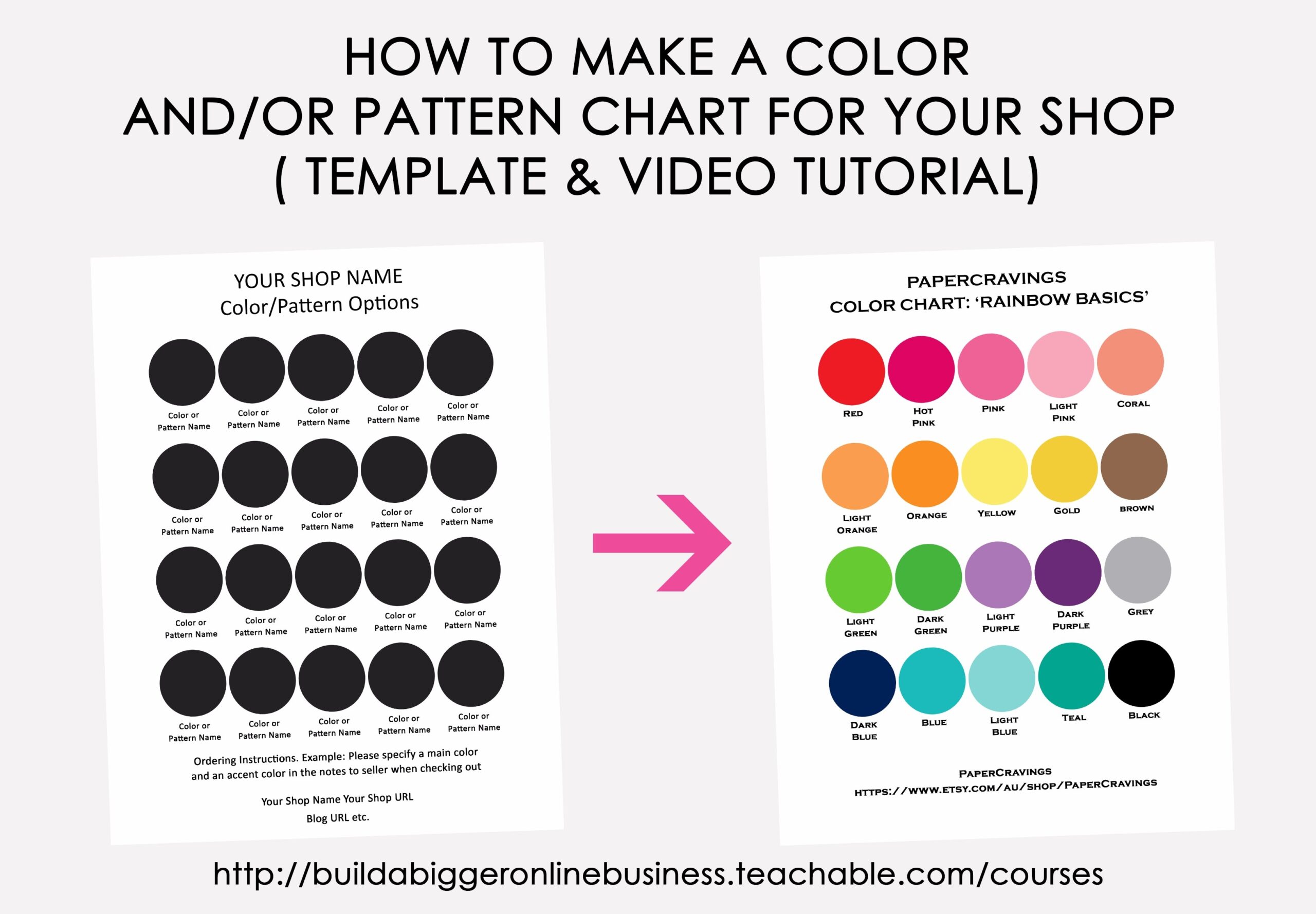 Colors Chart Printable