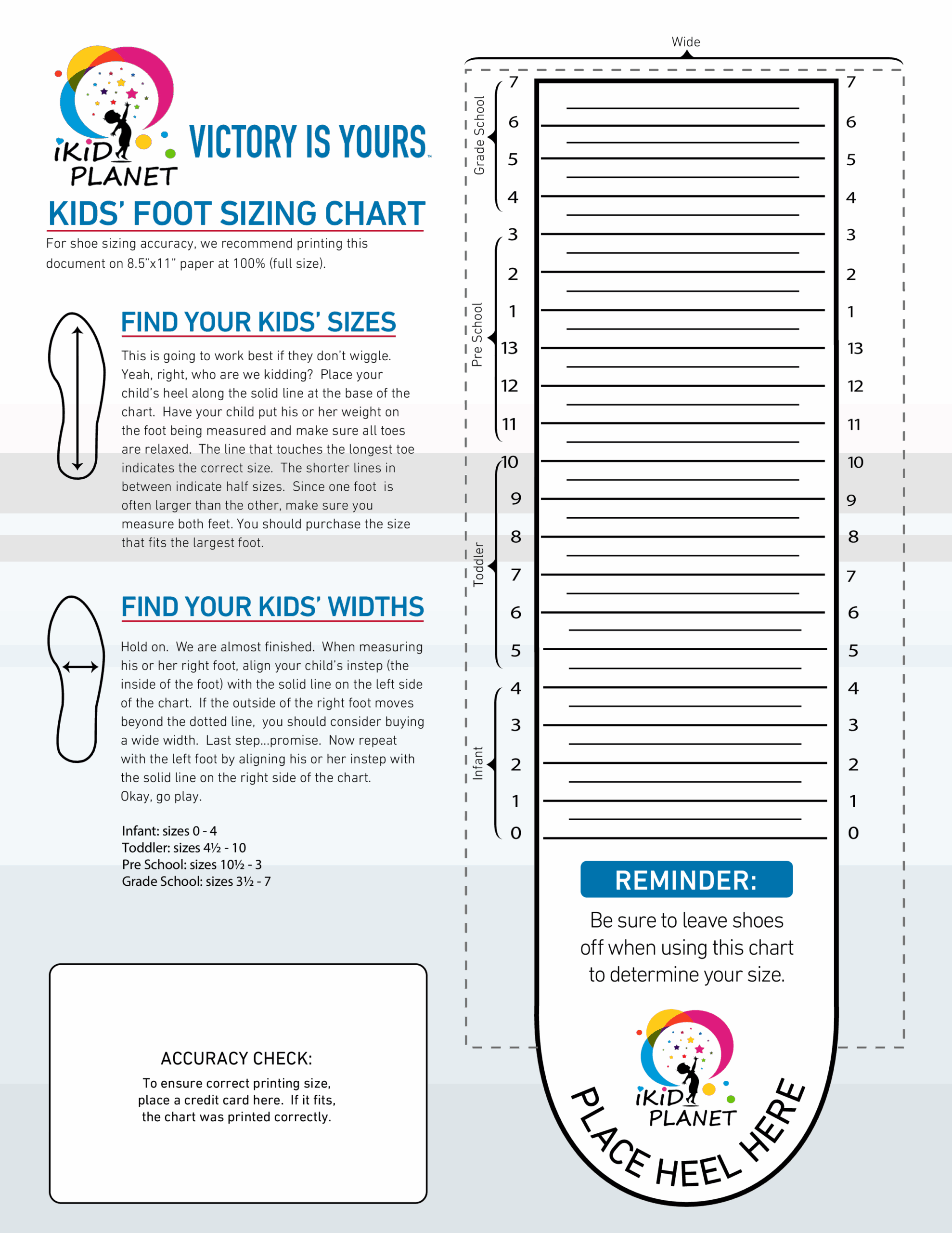 Infant Foot Measurement Chart New Arrivals