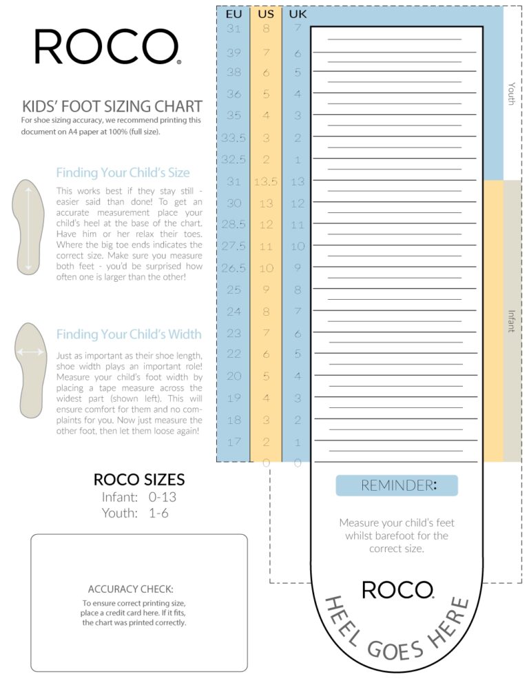Infographic The Easiest Way To Measure Your Child S Shoe Size Roco Clothing