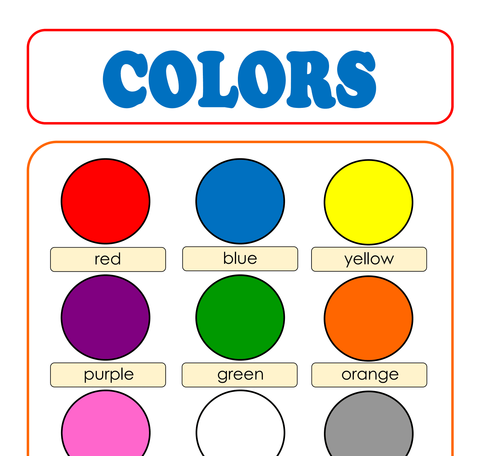 Instant Download Toddler Printable Color Chart By Kateferreros Raket PH