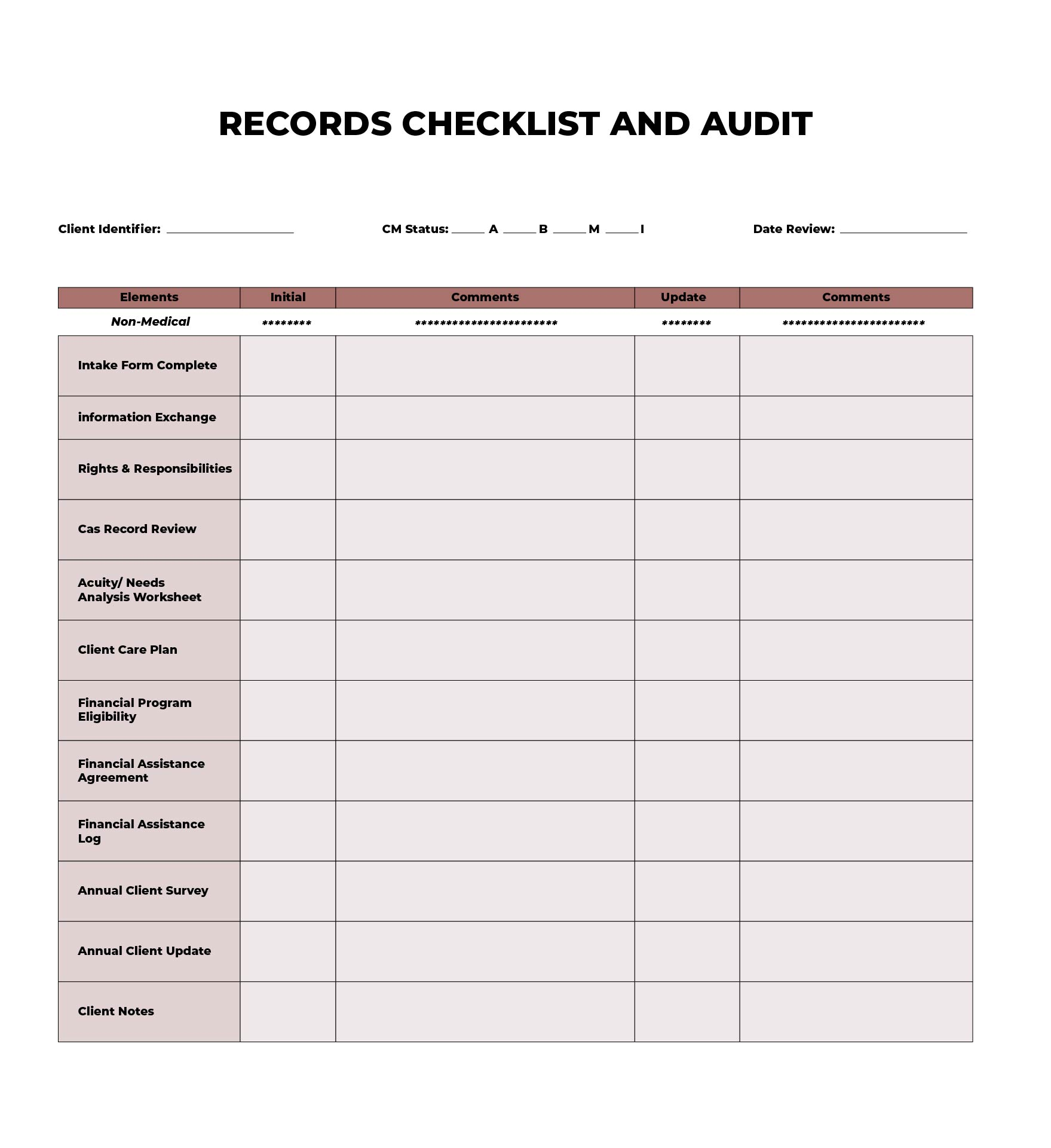 Medical Checklist 10 Free PDF Printables Printablee