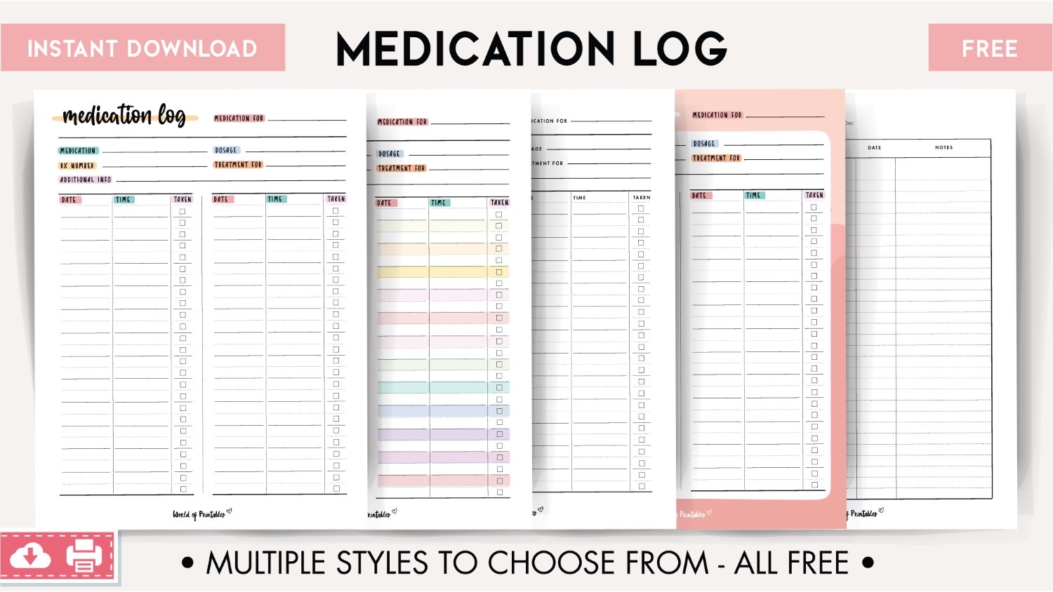 Free Daily Medication Chart Printable